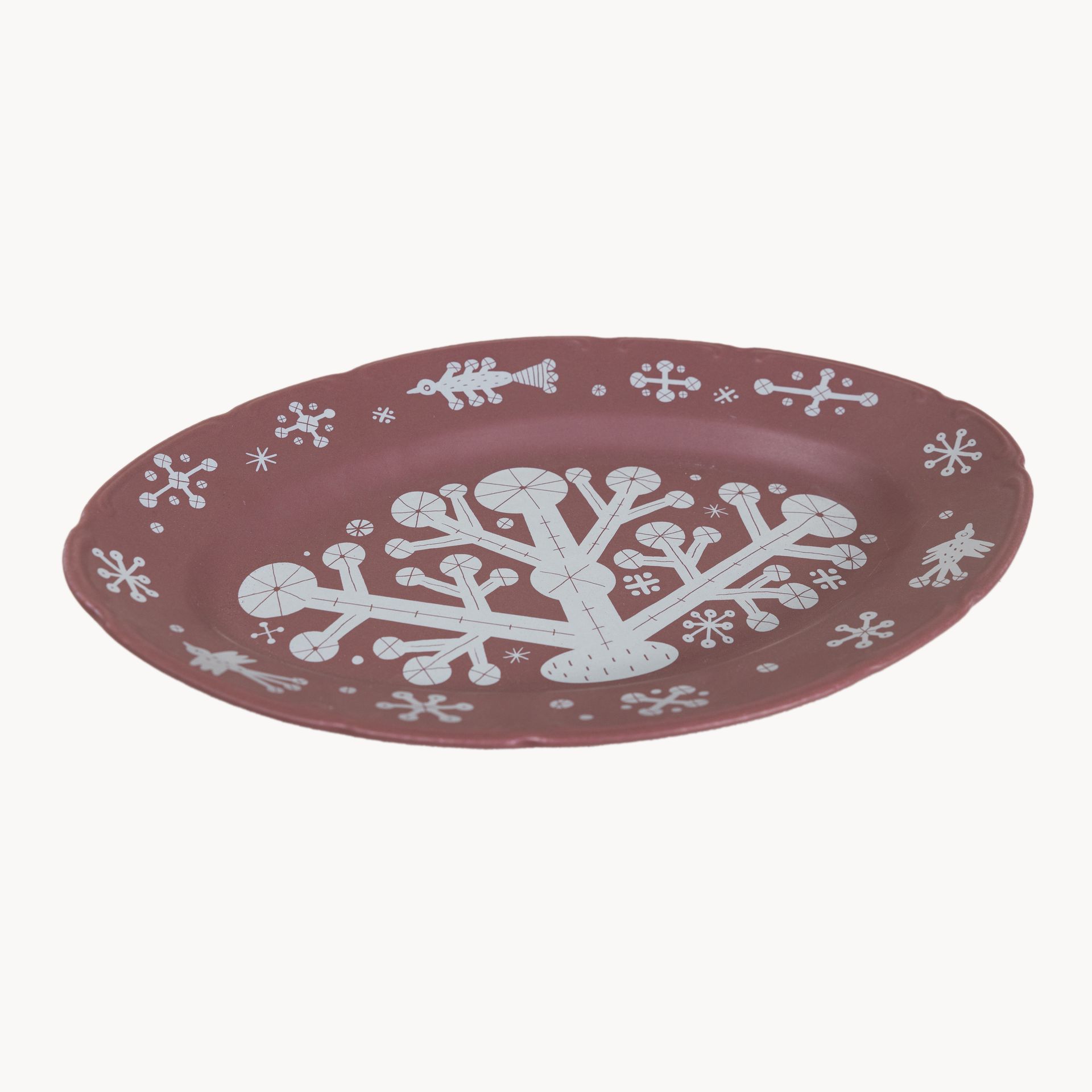 Блюдо овальное «Снегири» #0