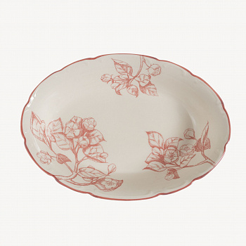 Салатник овальный "Яблони в розовом" #