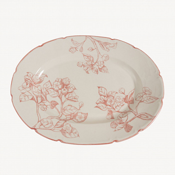 Блюдо овальное "Яблони в розовом" #