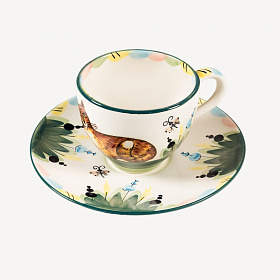 Чайная пара изящная &quot;Кот и К&quot;