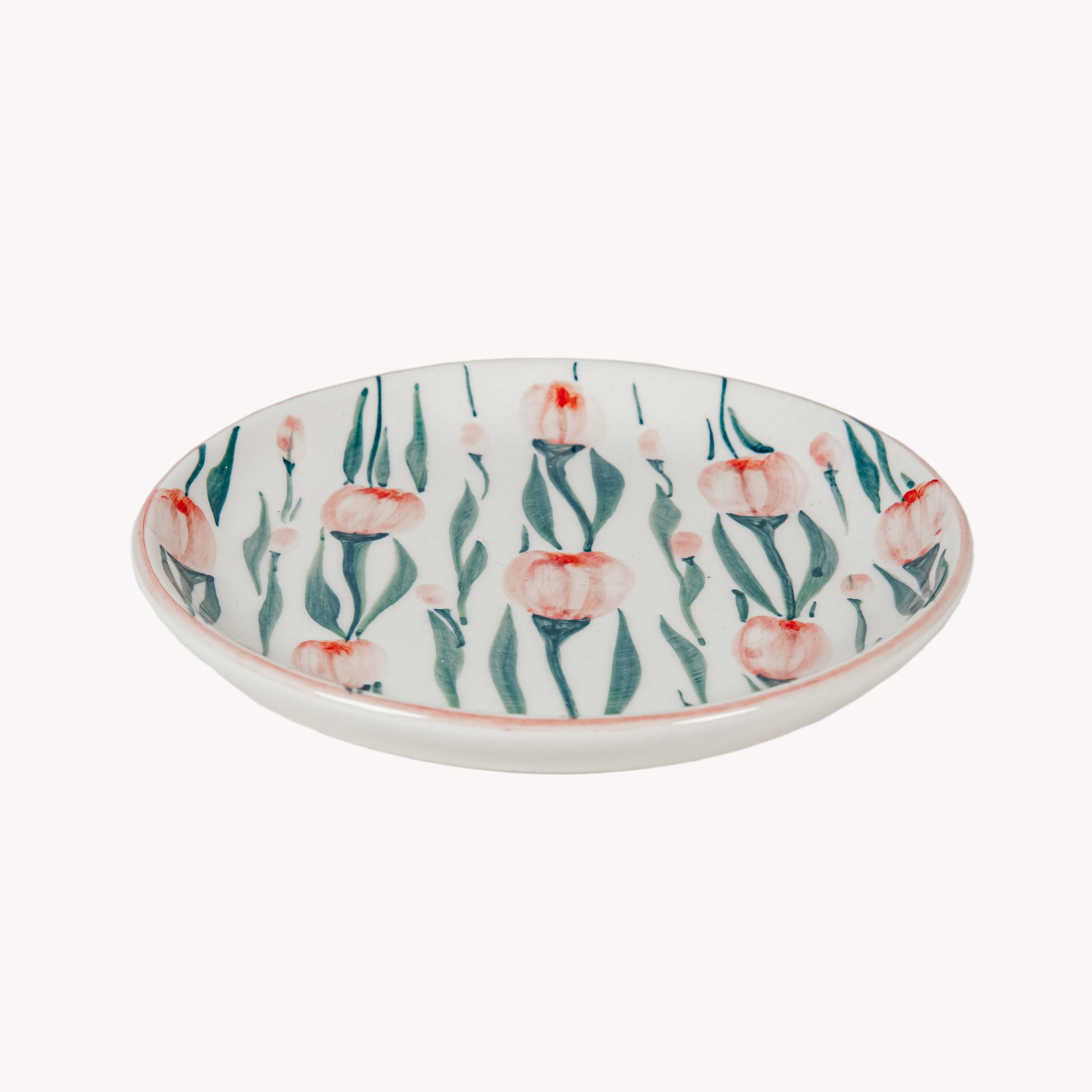 Тарелка без полей &quot;Тюльпаны&quot; #0