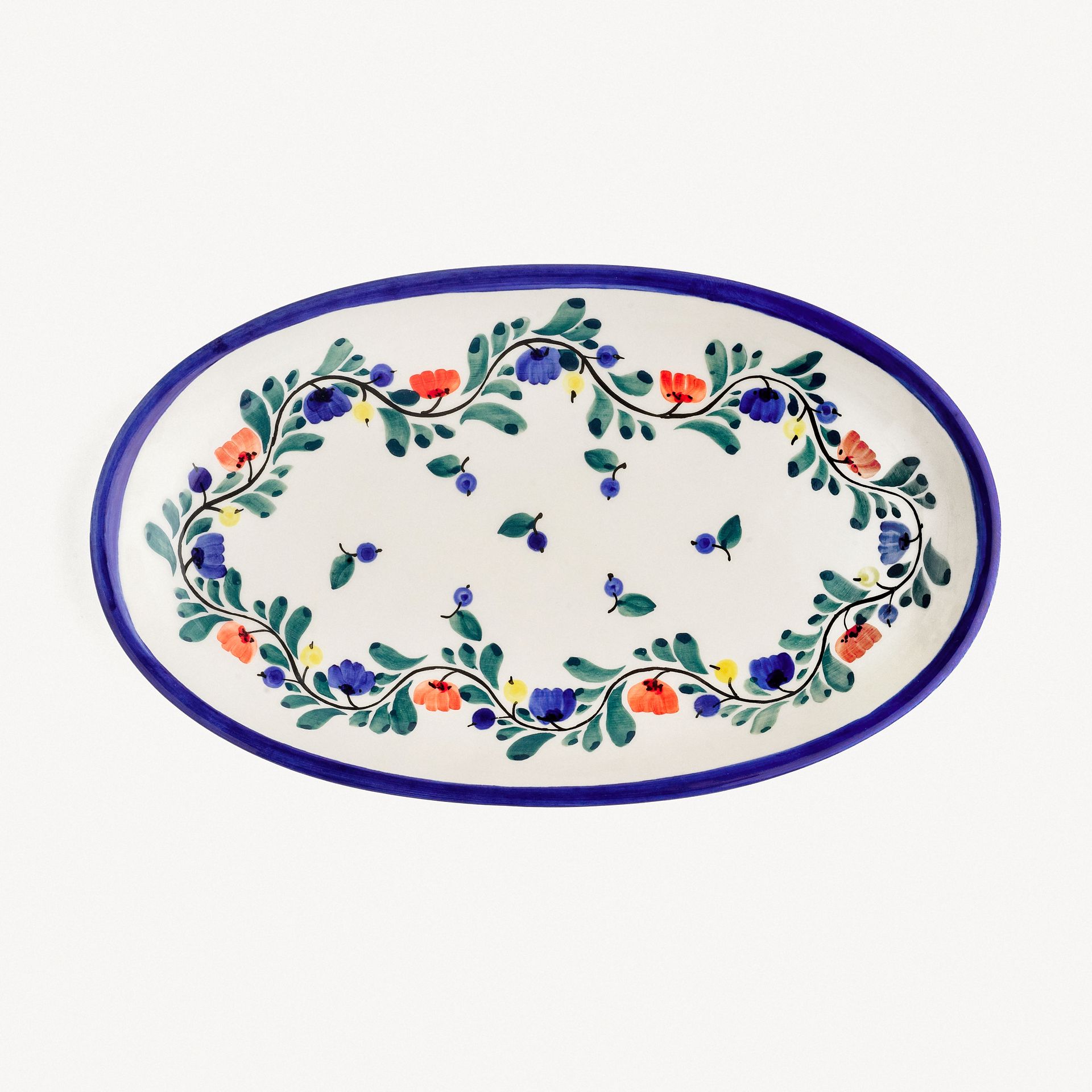 Тарелка овальная "Черника" #1