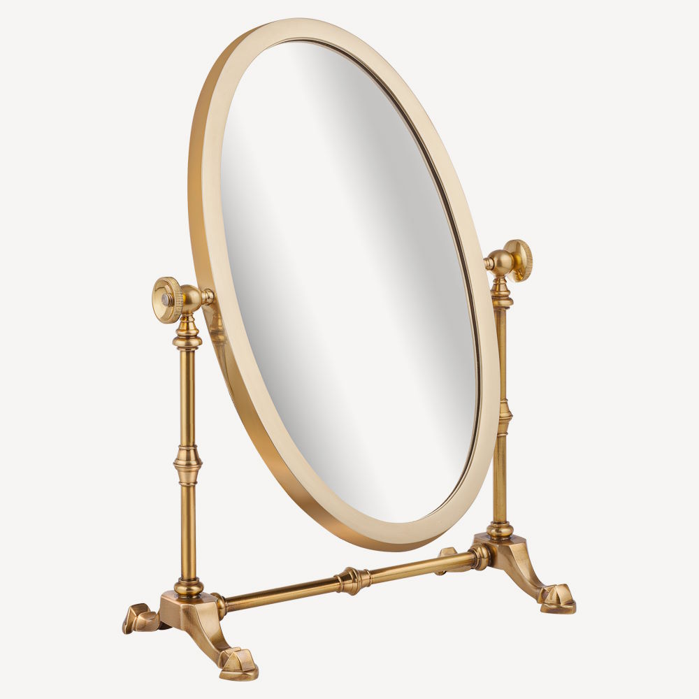 Зеркало настольное косметическое овальное #0