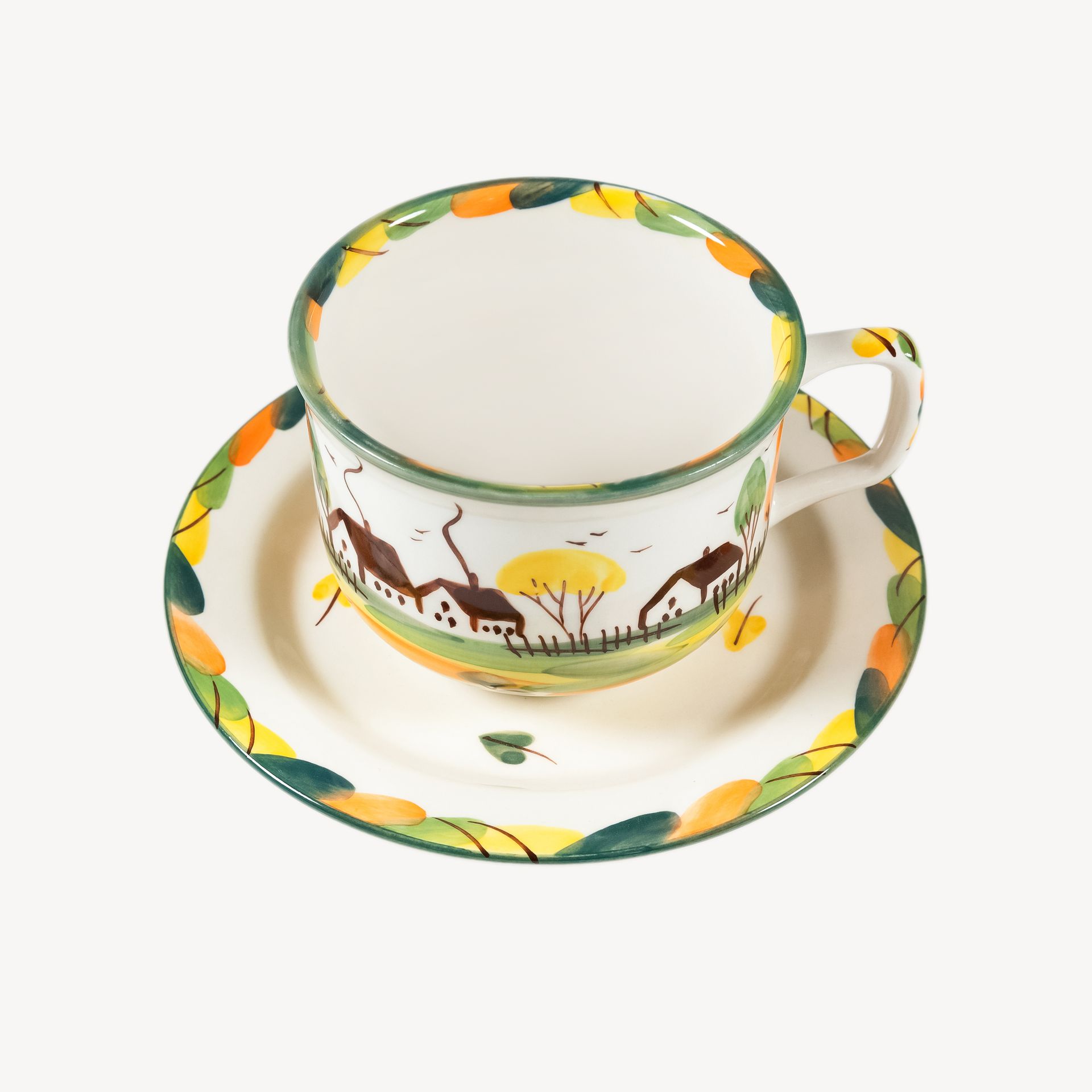 Чайная пара классическая &quot;Домики&quot; #0