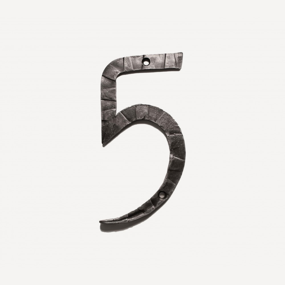Кованая цифра "5" #1