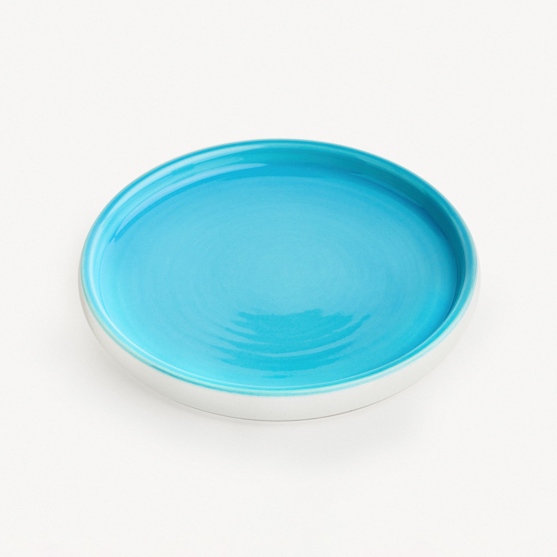 Тарелка с бортом (Модус) &quot;Лазурь белая&quot; #0