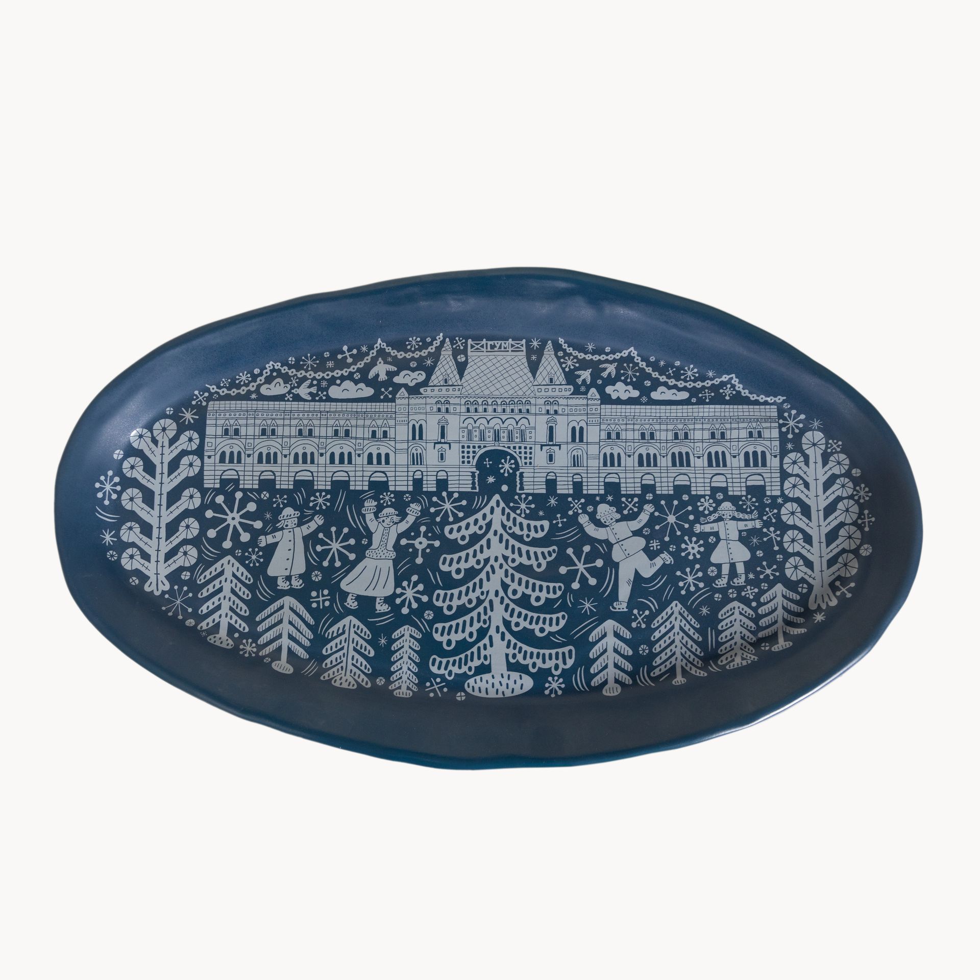 Блюдо овальное грот мидии «Каток» #1