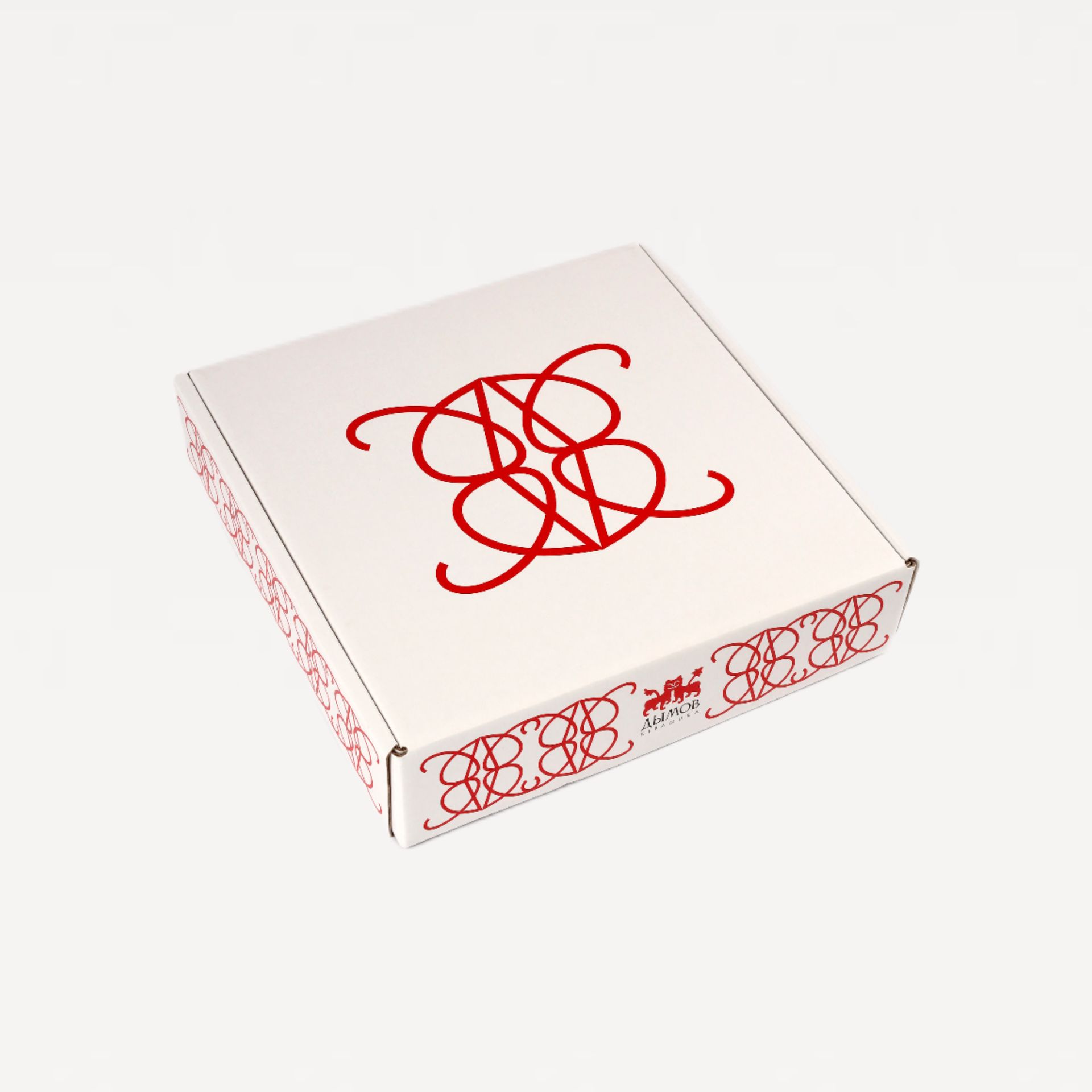 Фирменная подарочная коробка &quot;Дымов Керамика&quot; самосборная #0