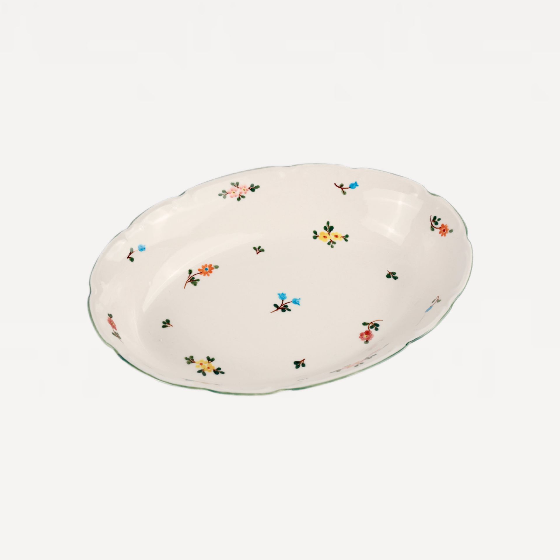 Салатник овальный "Ситец" #0