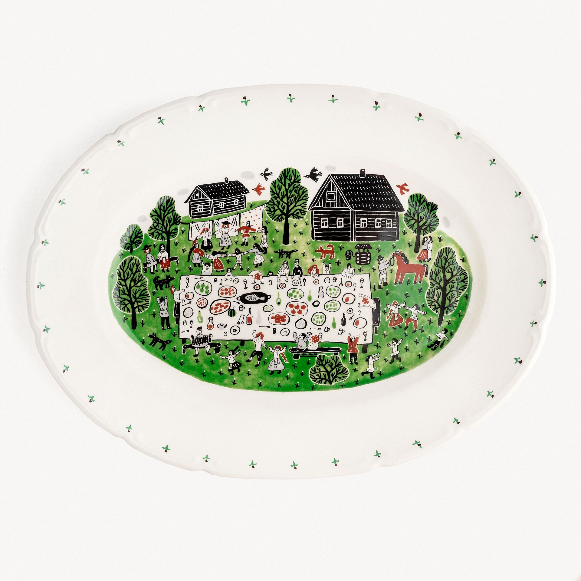 Блюдо овальное &quot;Свадьба&quot; #1