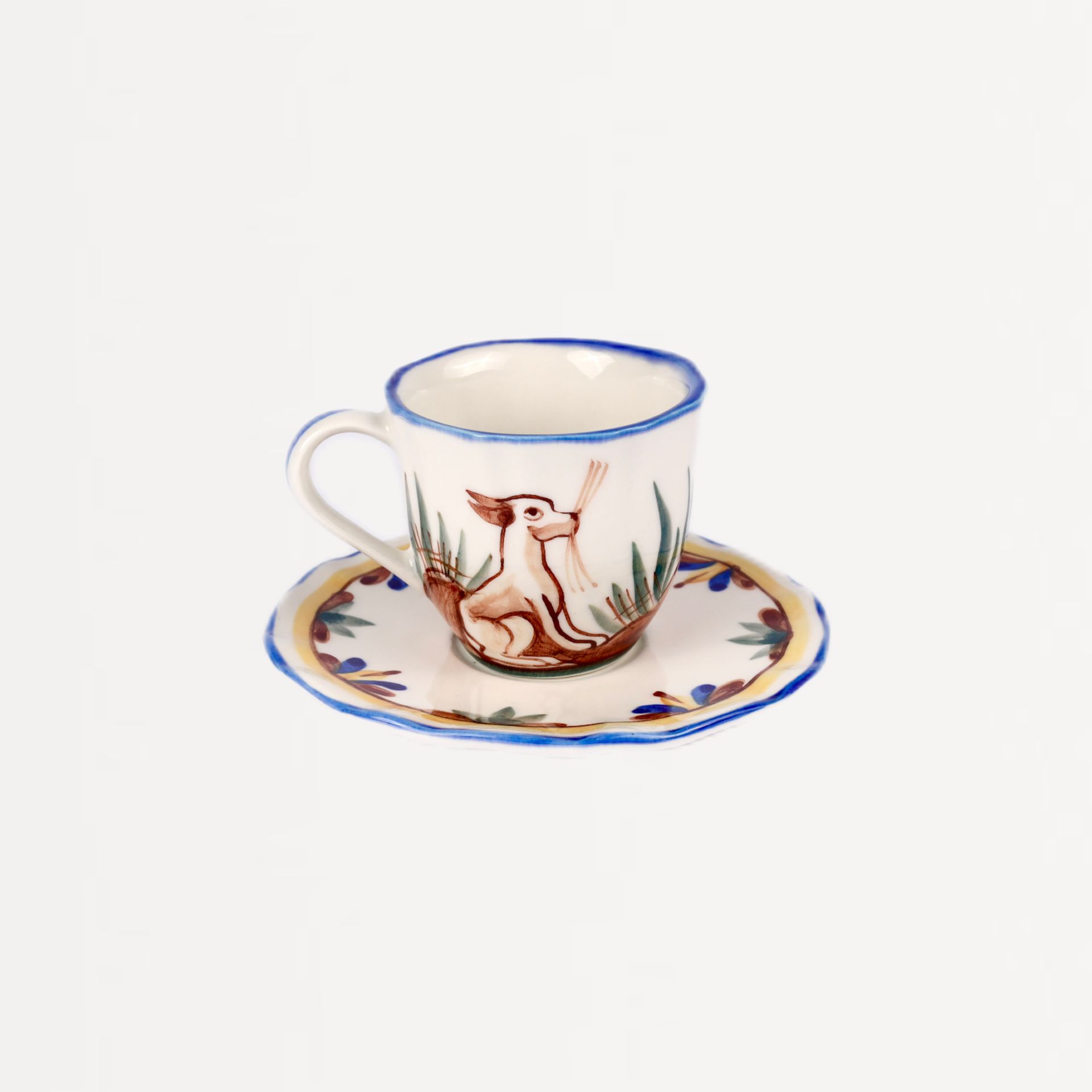 Чайная пара "Охота" Заяц - Собака #1