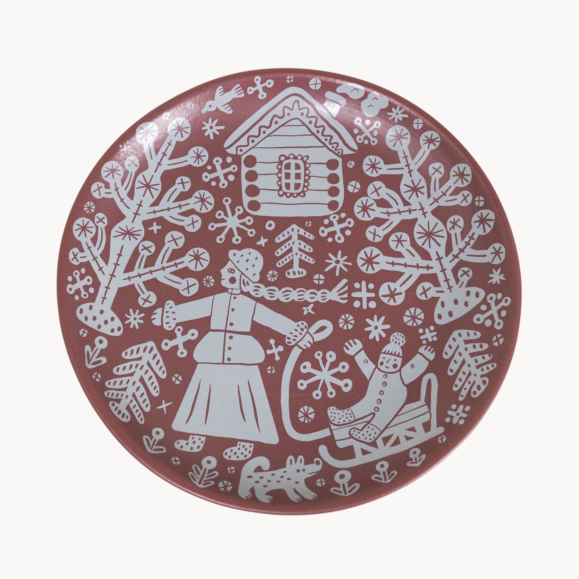 Тарелка «На санках» #0