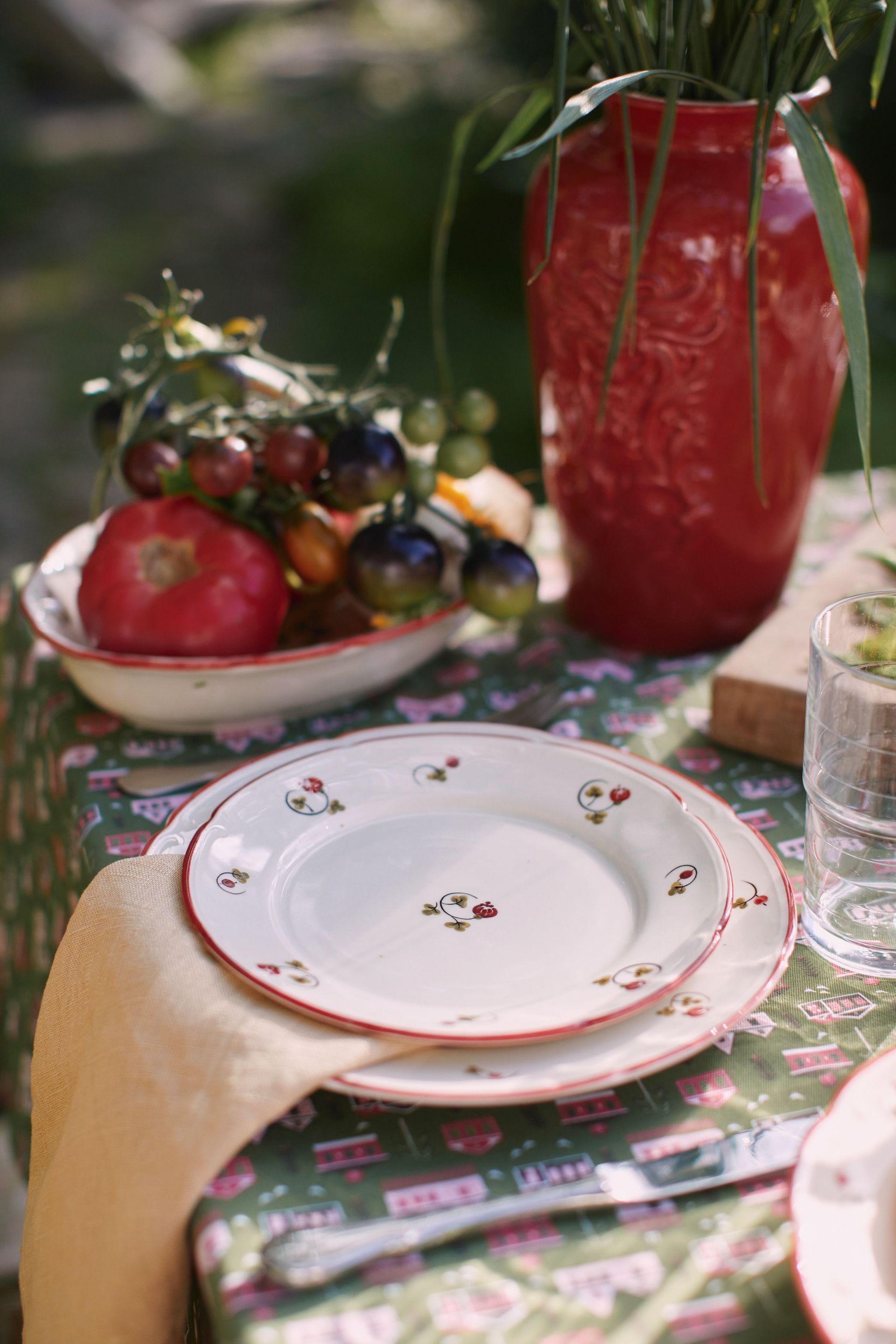 Тарелка плоская с полями "Шиповник" #5