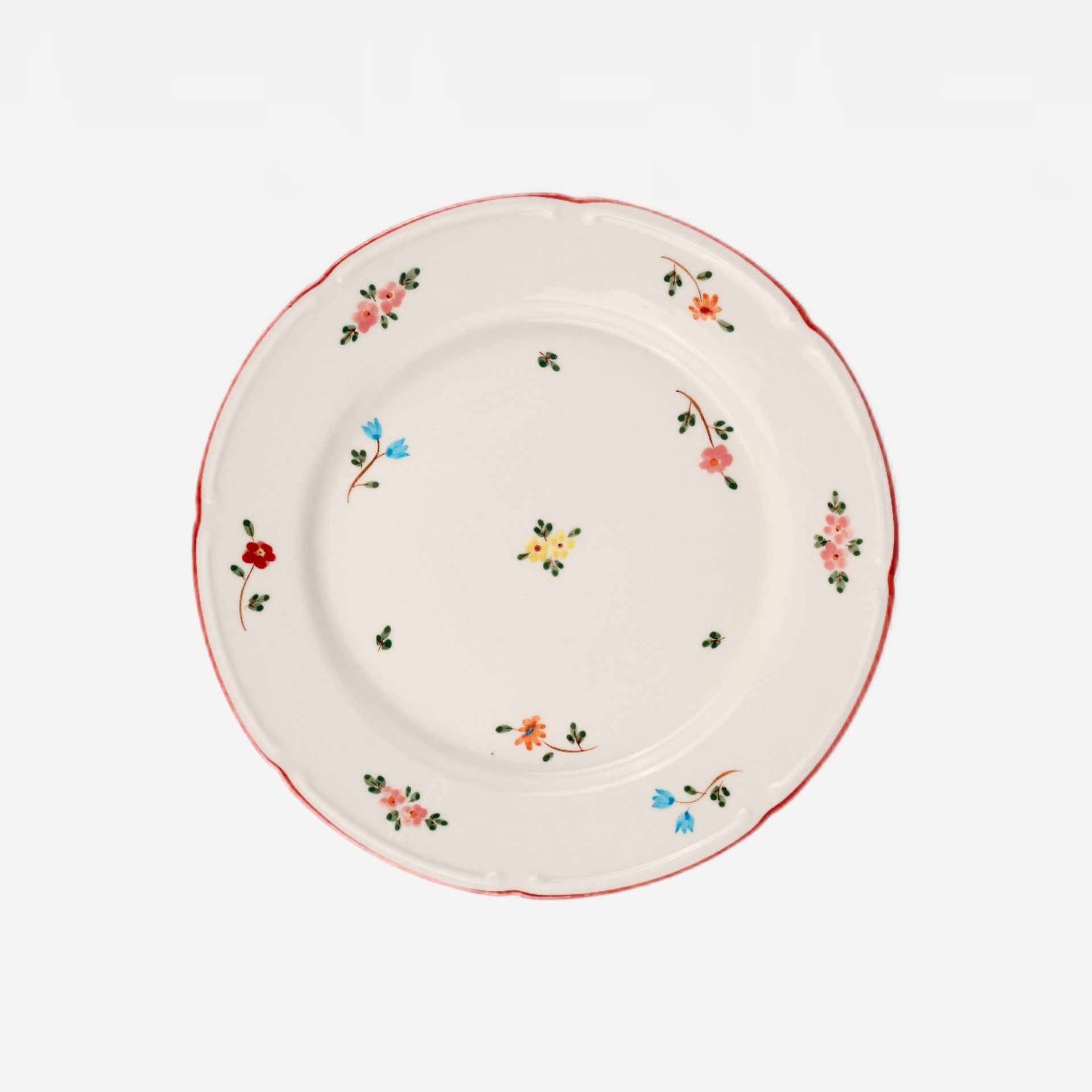 Тарелка плоская с полями "Ситец" #1