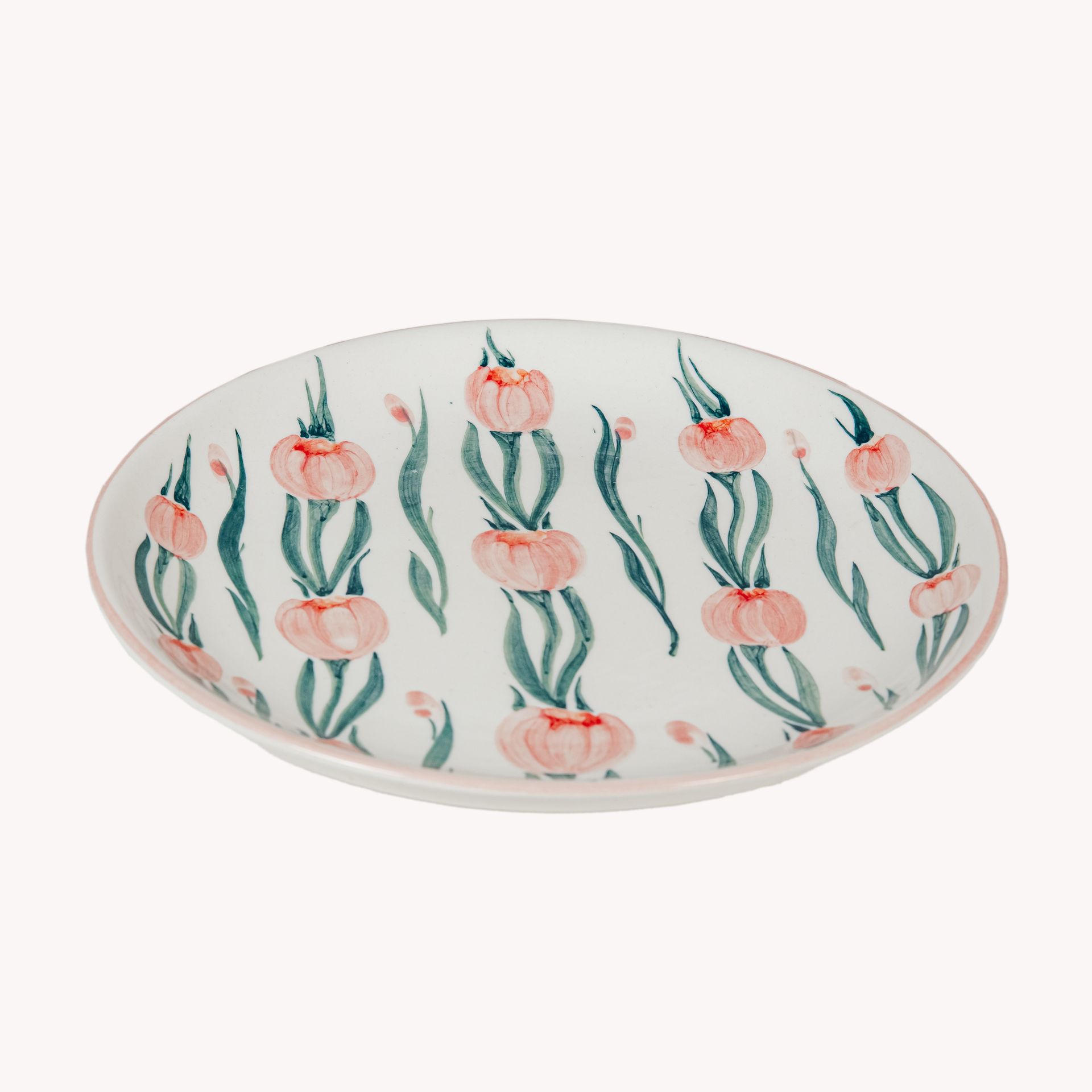 Тарелка без полей &quot;Тюльпаны&quot; #0