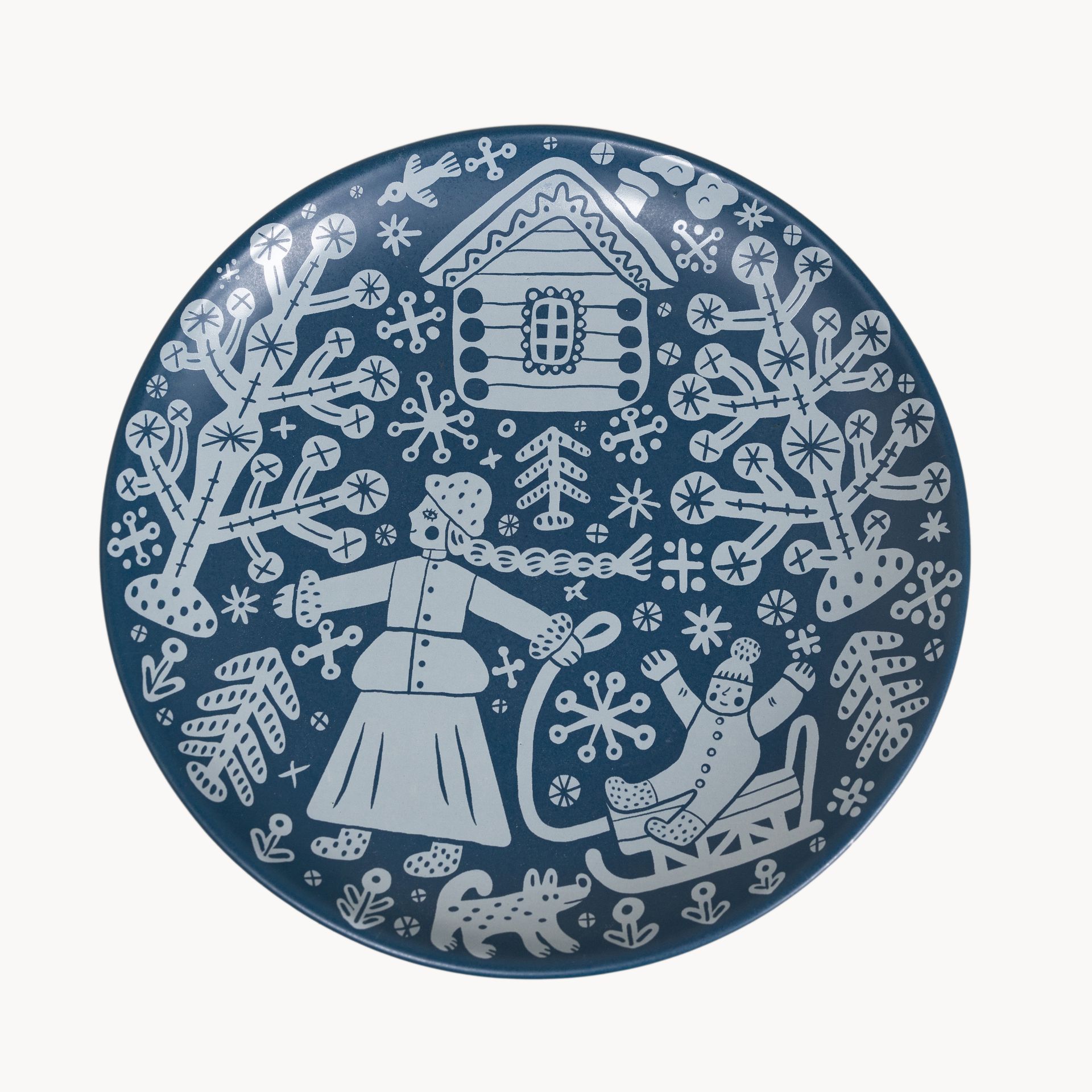 Тарелка «На санках» #0