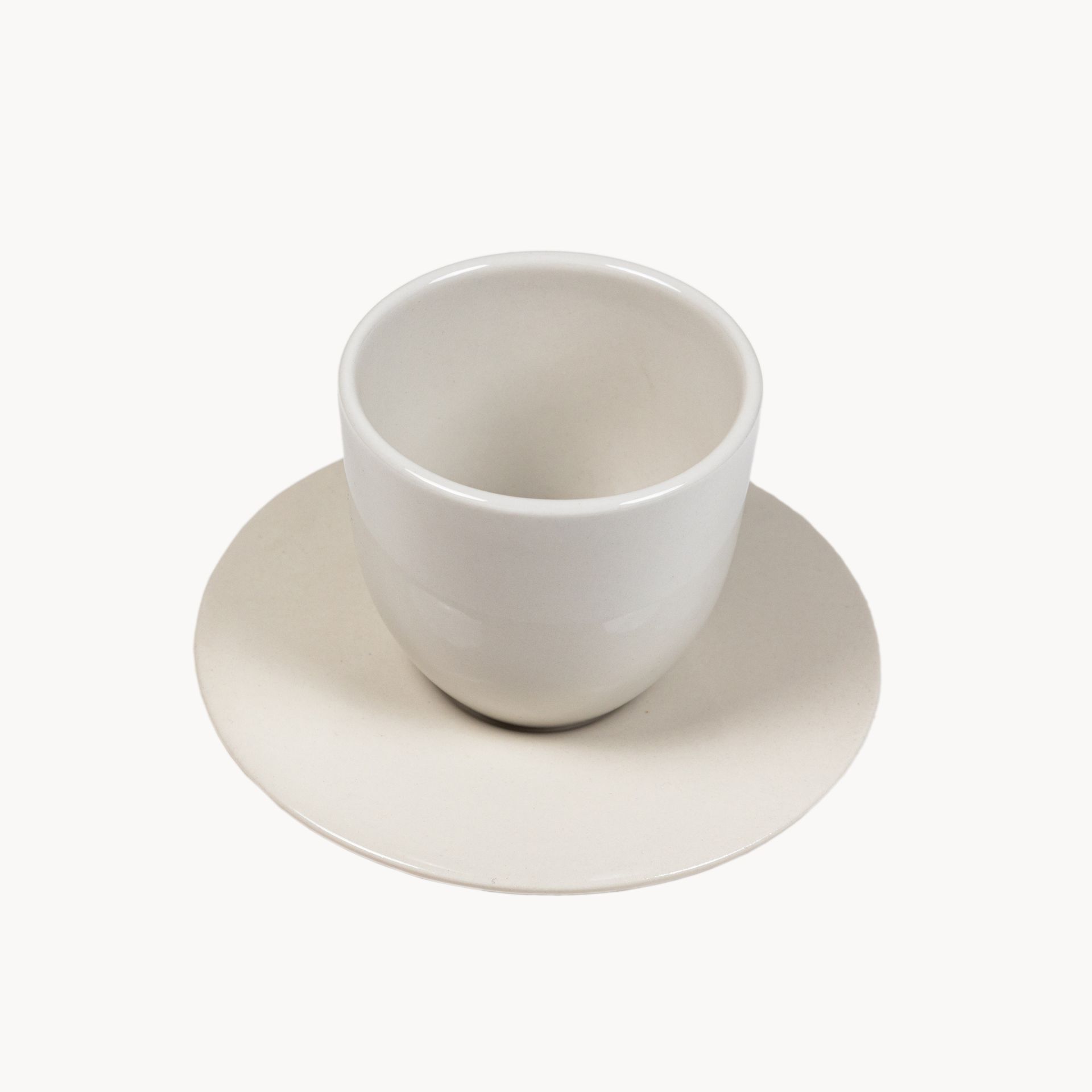 Стакан для кофе с блюдцем "Бейс глянец" #0