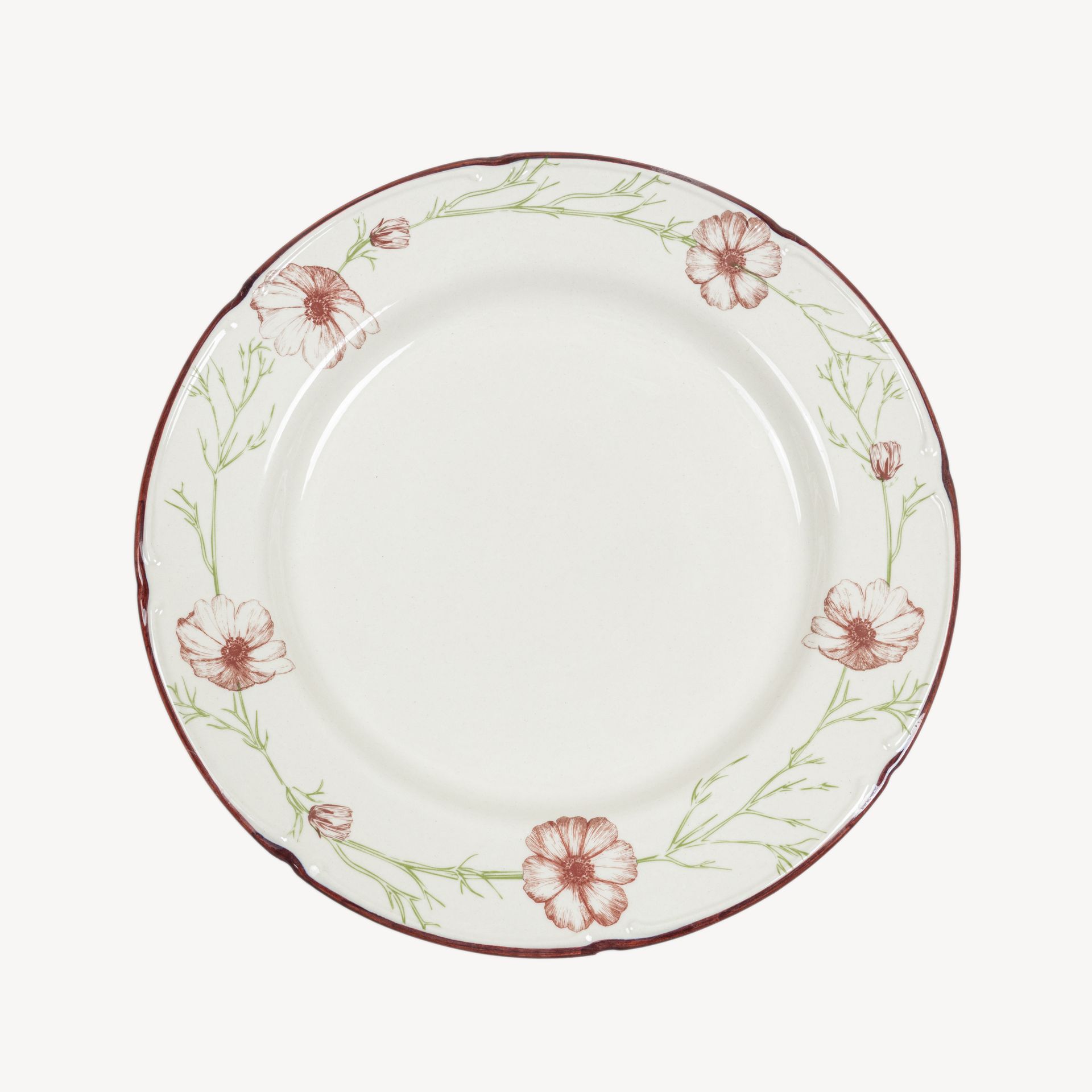 Тарелка плоская с полями "Космея" утро 07.00 #1