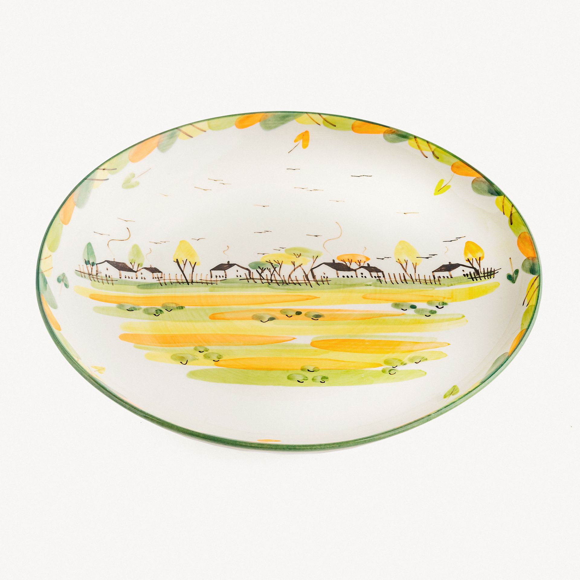 Тарелка без полей "Домики" #0