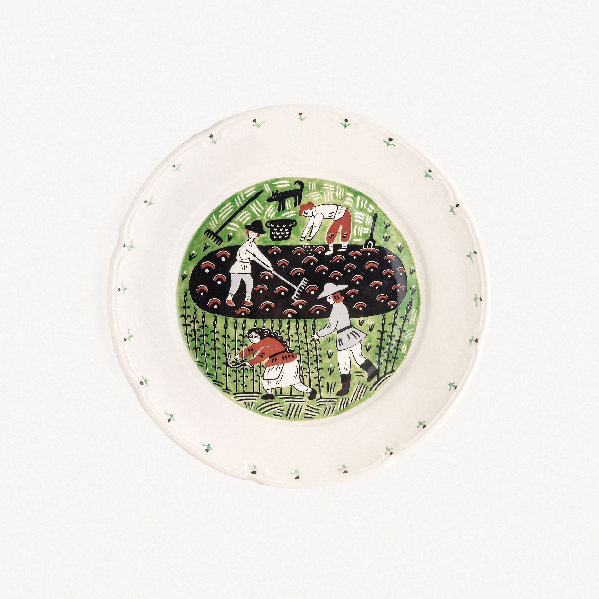 Тарелка плоская с полями &quot;Жатва&quot; #1