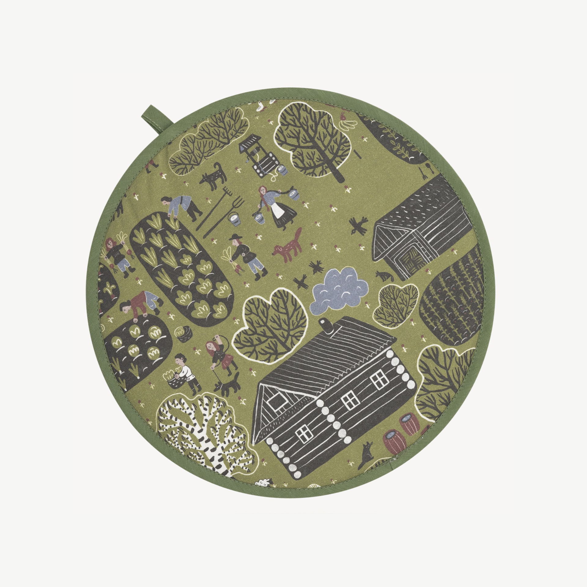 Прихватка круглая. Серия Сельская жизнь. Зеленая деревня, Соня Уткина #1