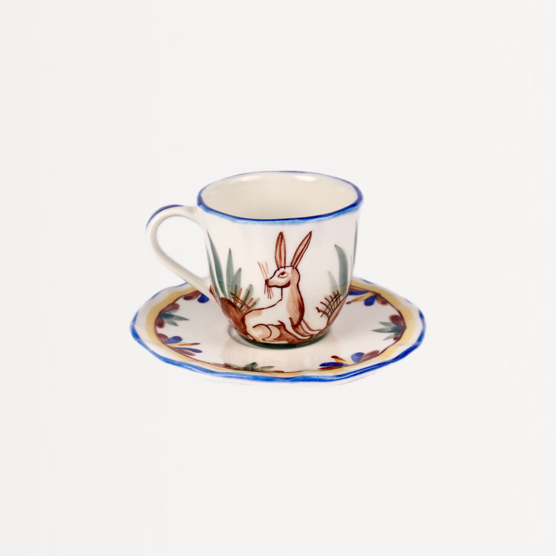 Чайная пара "Охота" Заяц - Олень #0