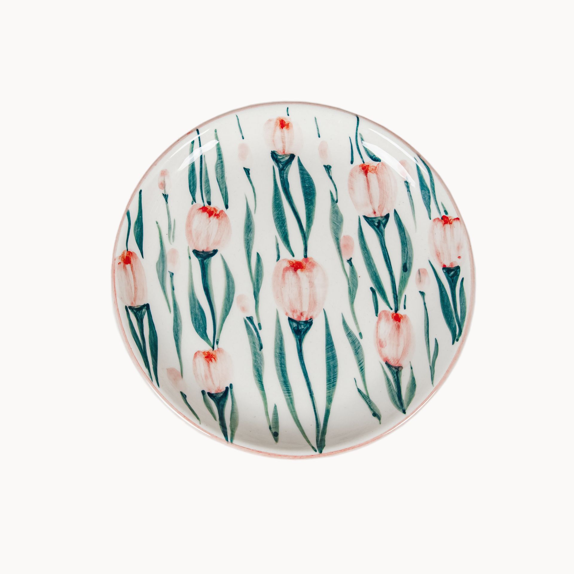 Тарелка без полей &quot;Тюльпаны&quot; #1