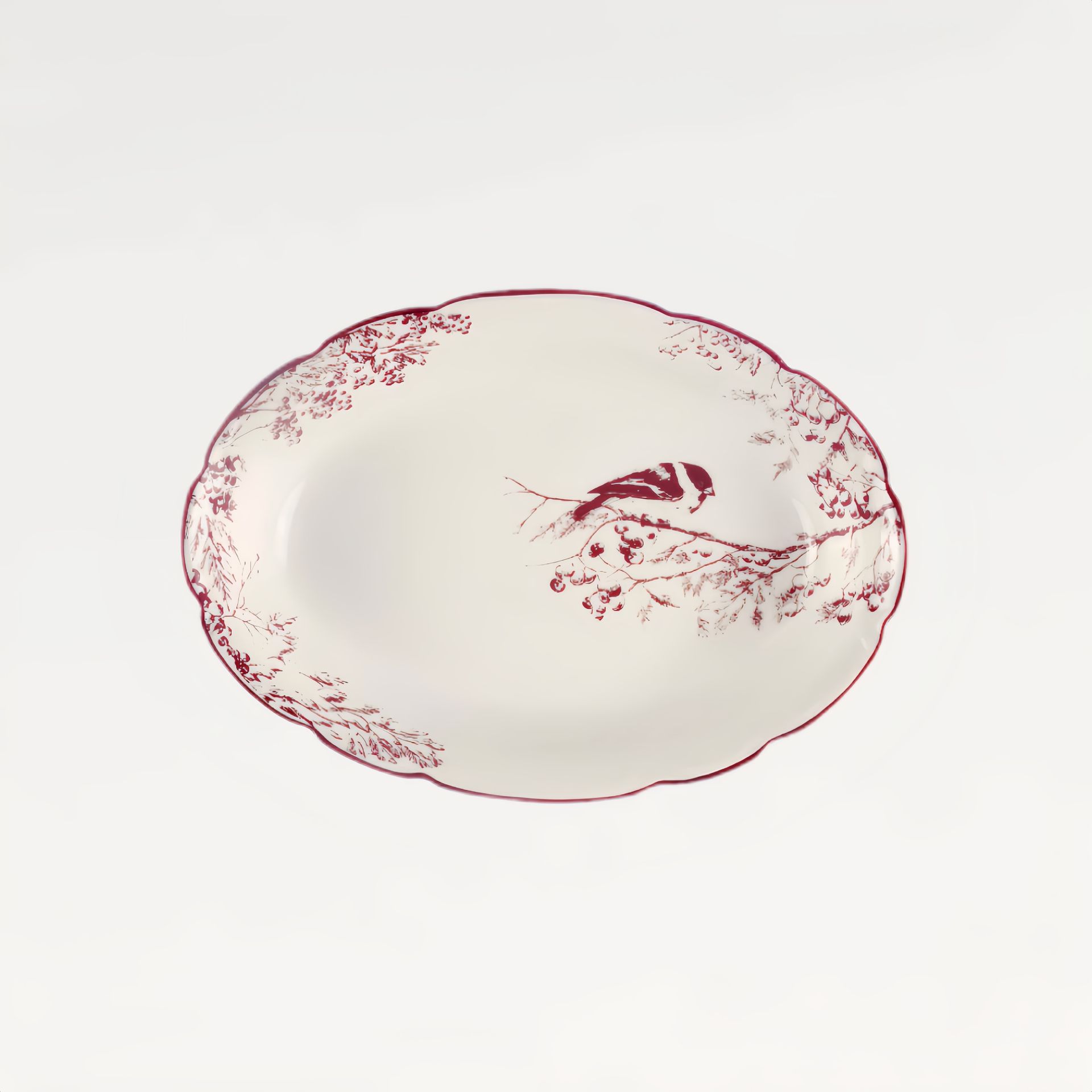 Салатник овальный "Снегирь" #1