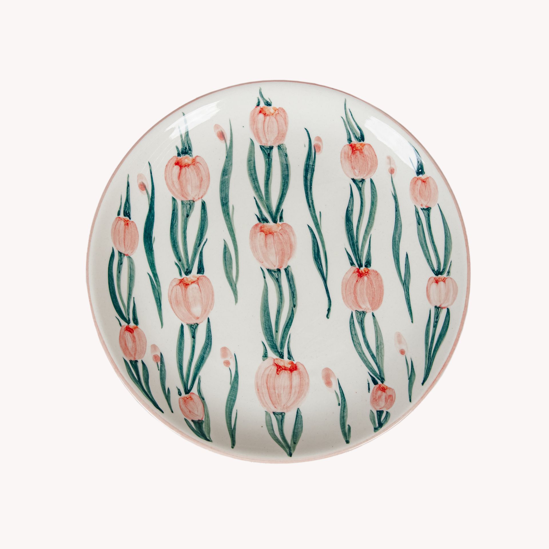 Тарелка без полей &quot;Тюльпаны&quot; #1