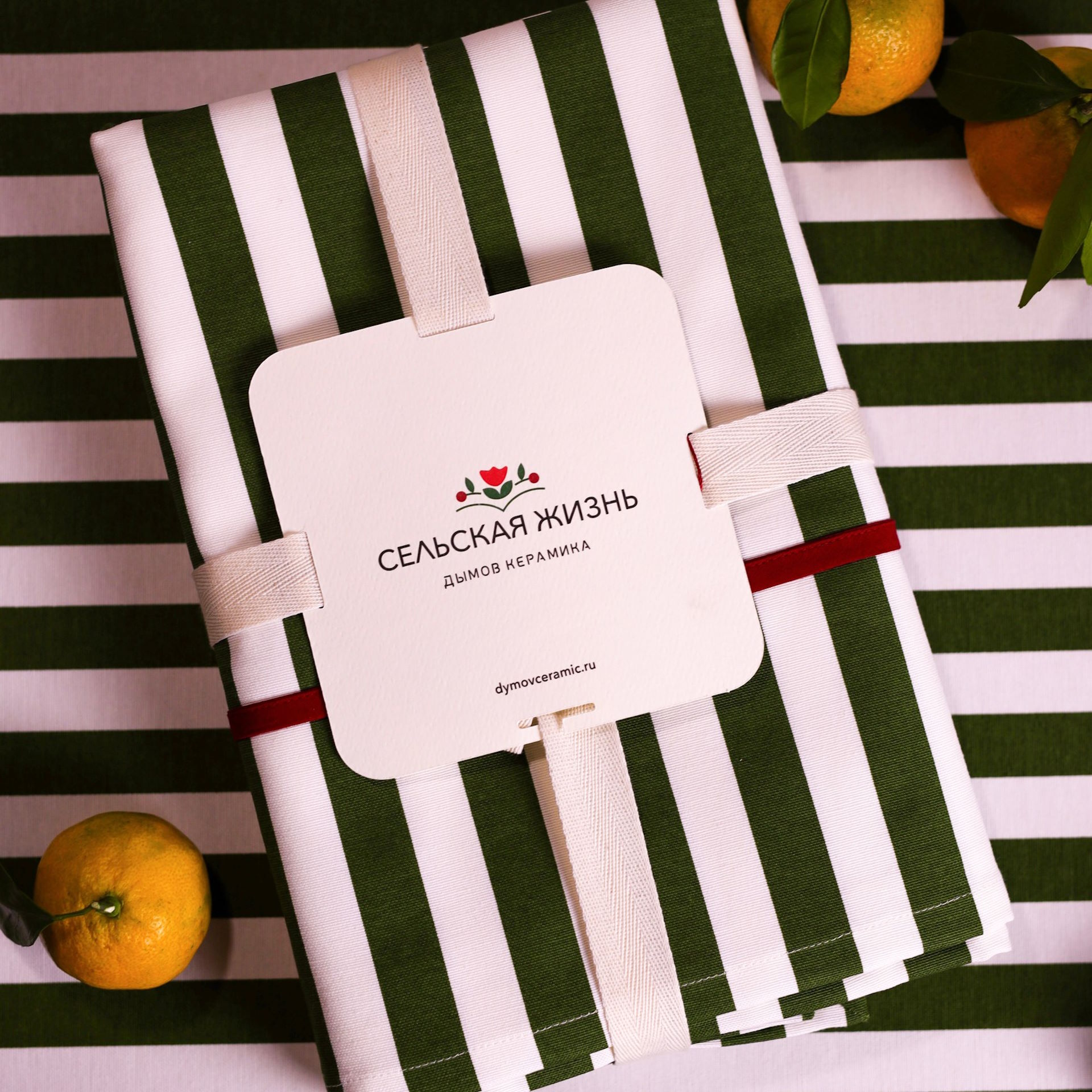 Скатерть в полоску с кантом #6