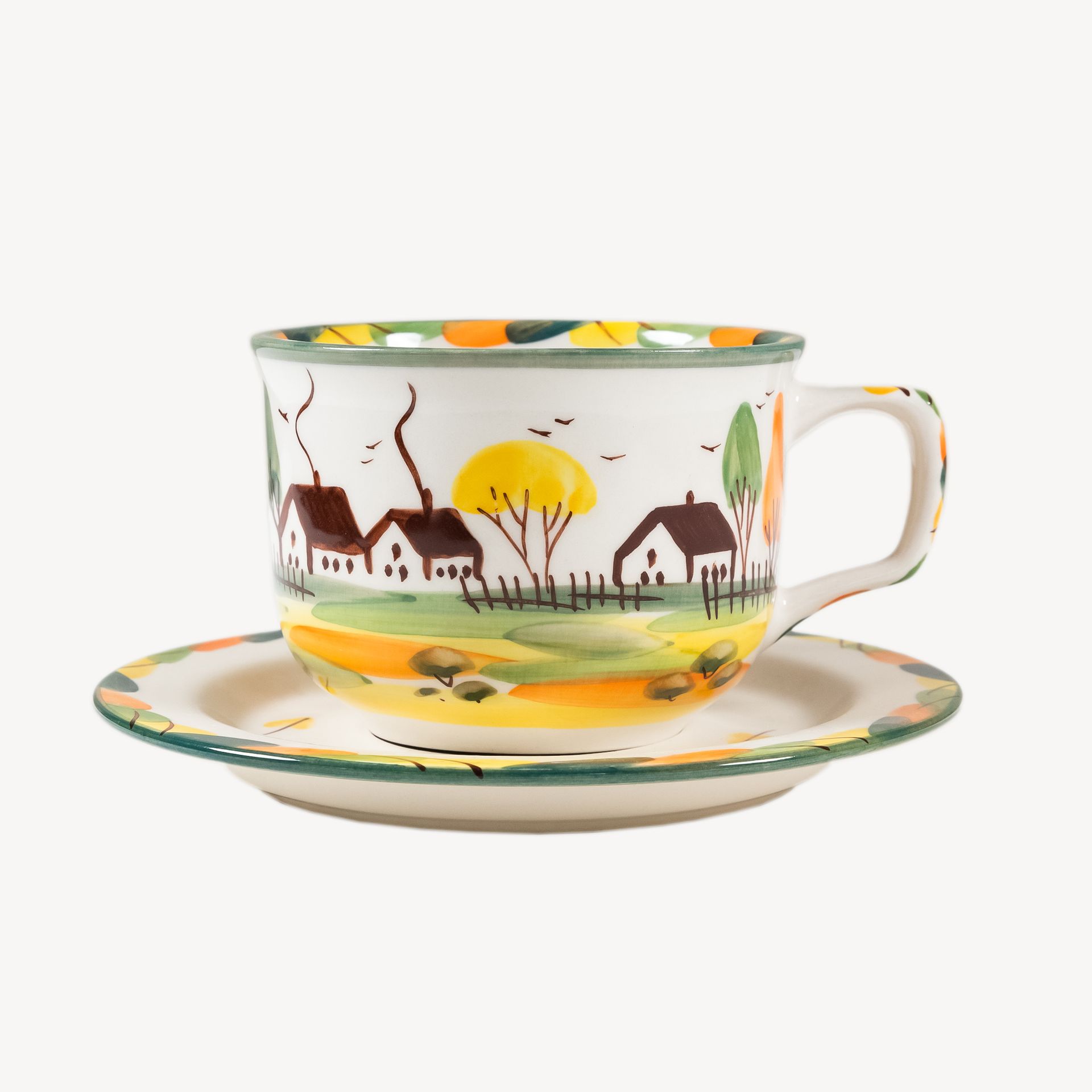 Чайная пара классическая &quot;Домики&quot; #1