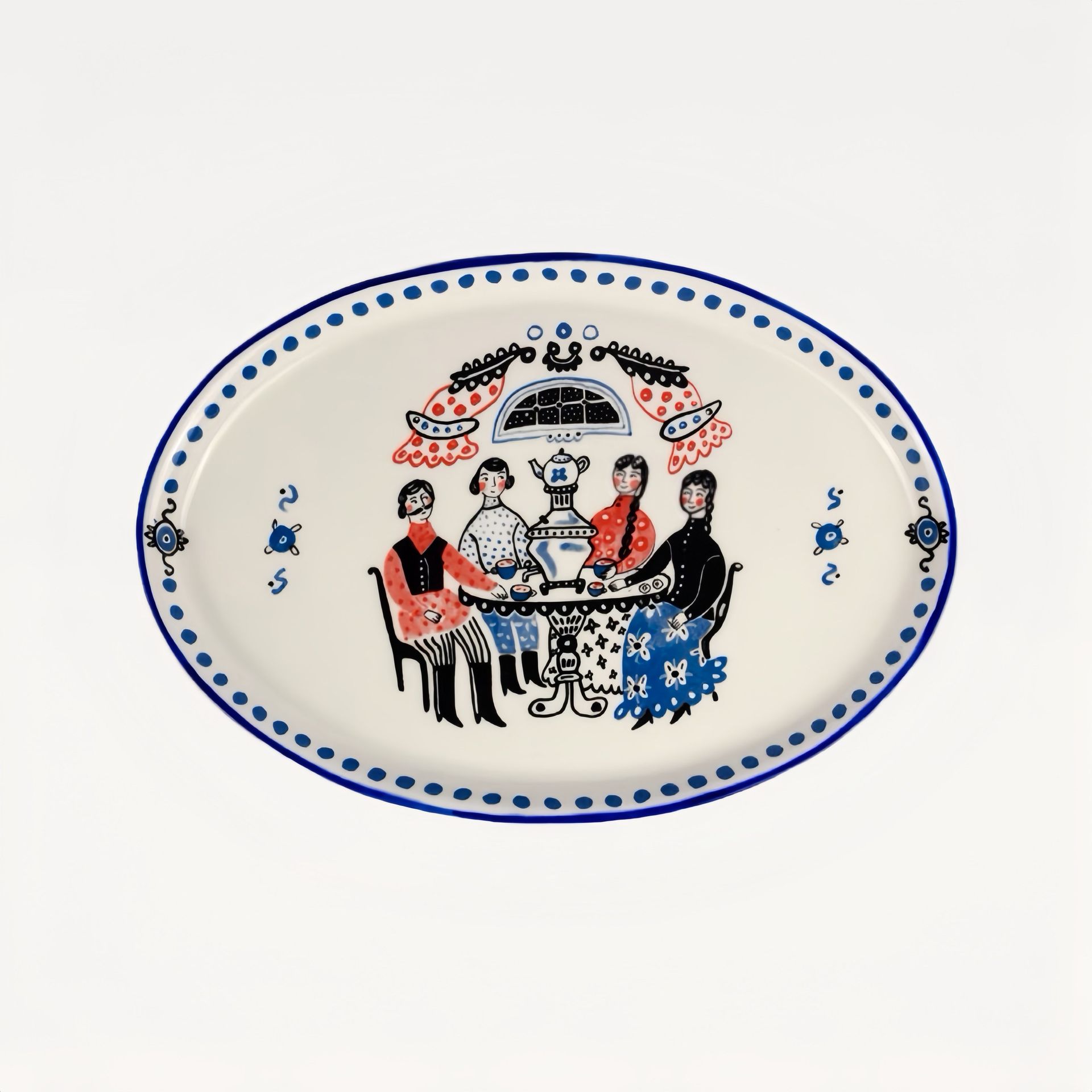 Блюдо овальное "Чайку попьем" #2