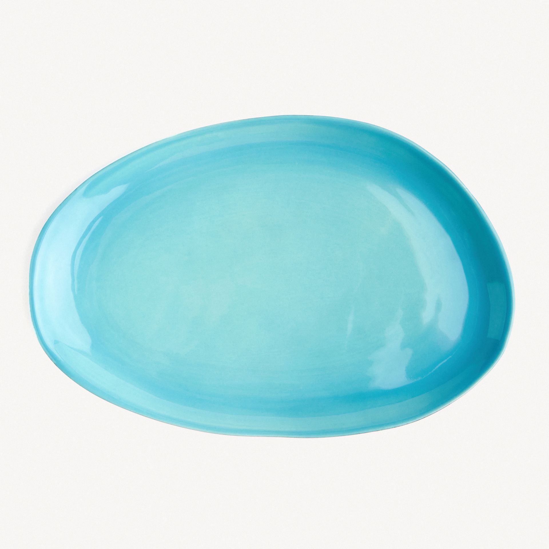 Блюдо овальное асимметричное &quot;Лазурь черная&quot; #1