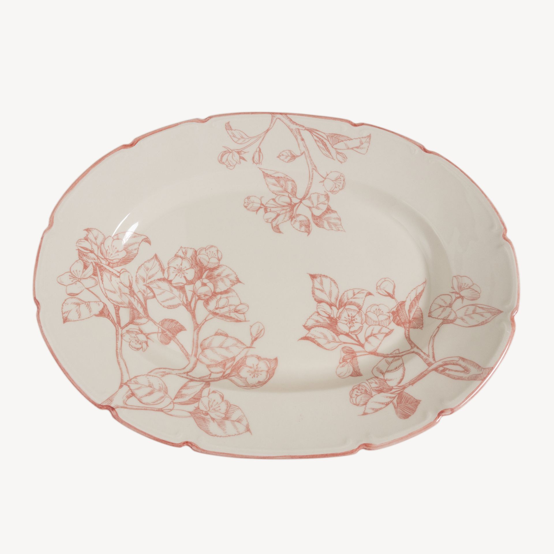 Блюдо овальное &quot;Яблони в розовом&quot; #0
