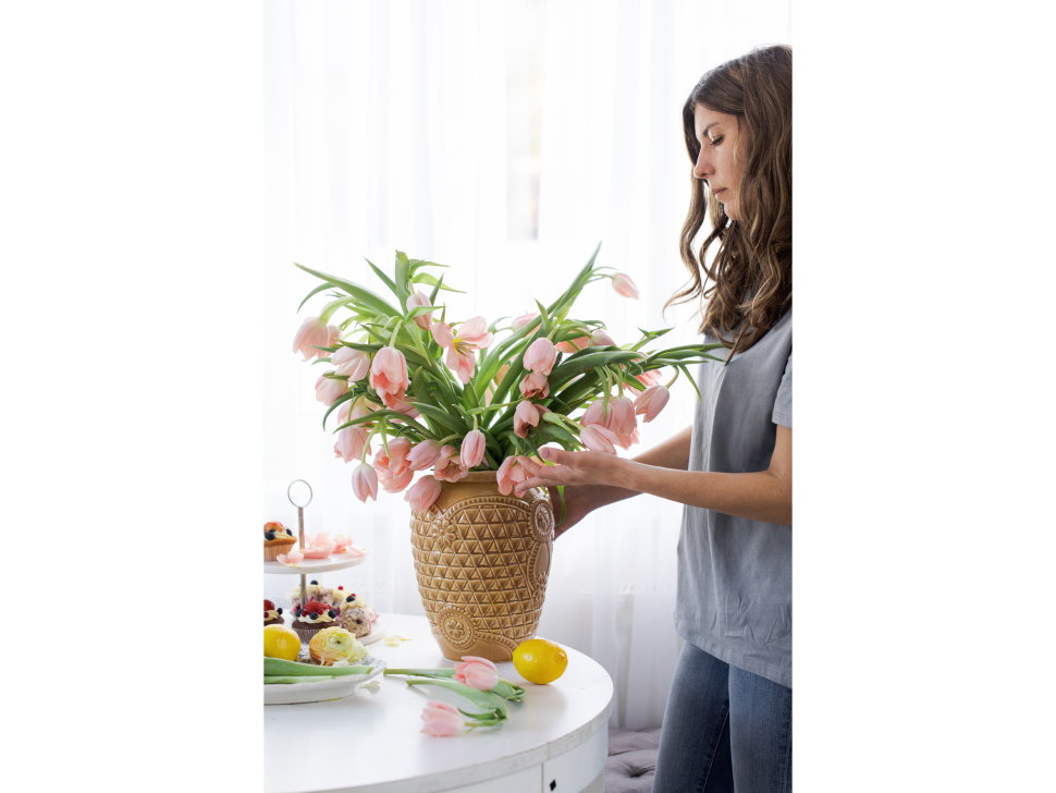 Ваза &quot;Русские ситцы&quot; медовая #4