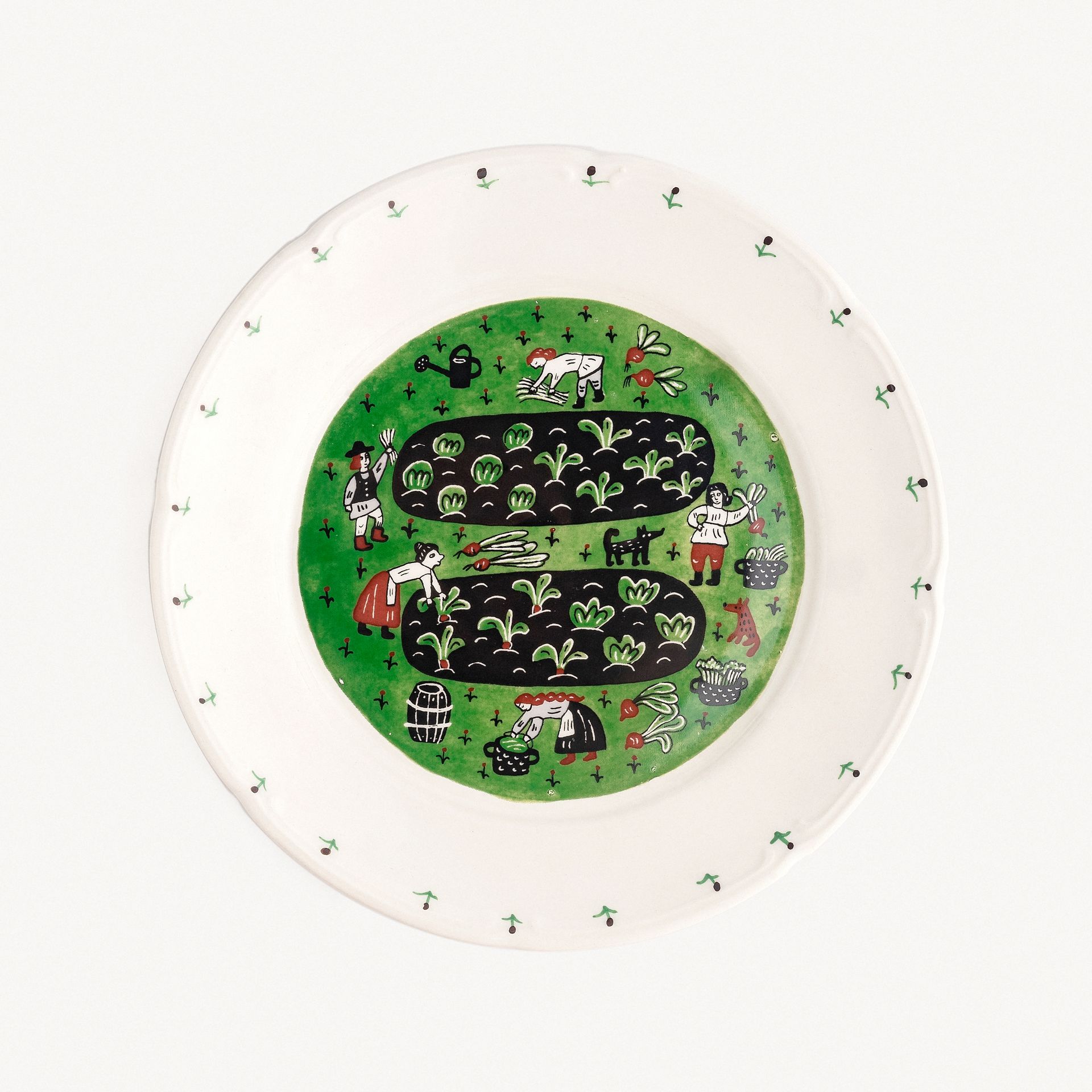 Тарелка плоская с полями &quot;Урожай&quot; #1