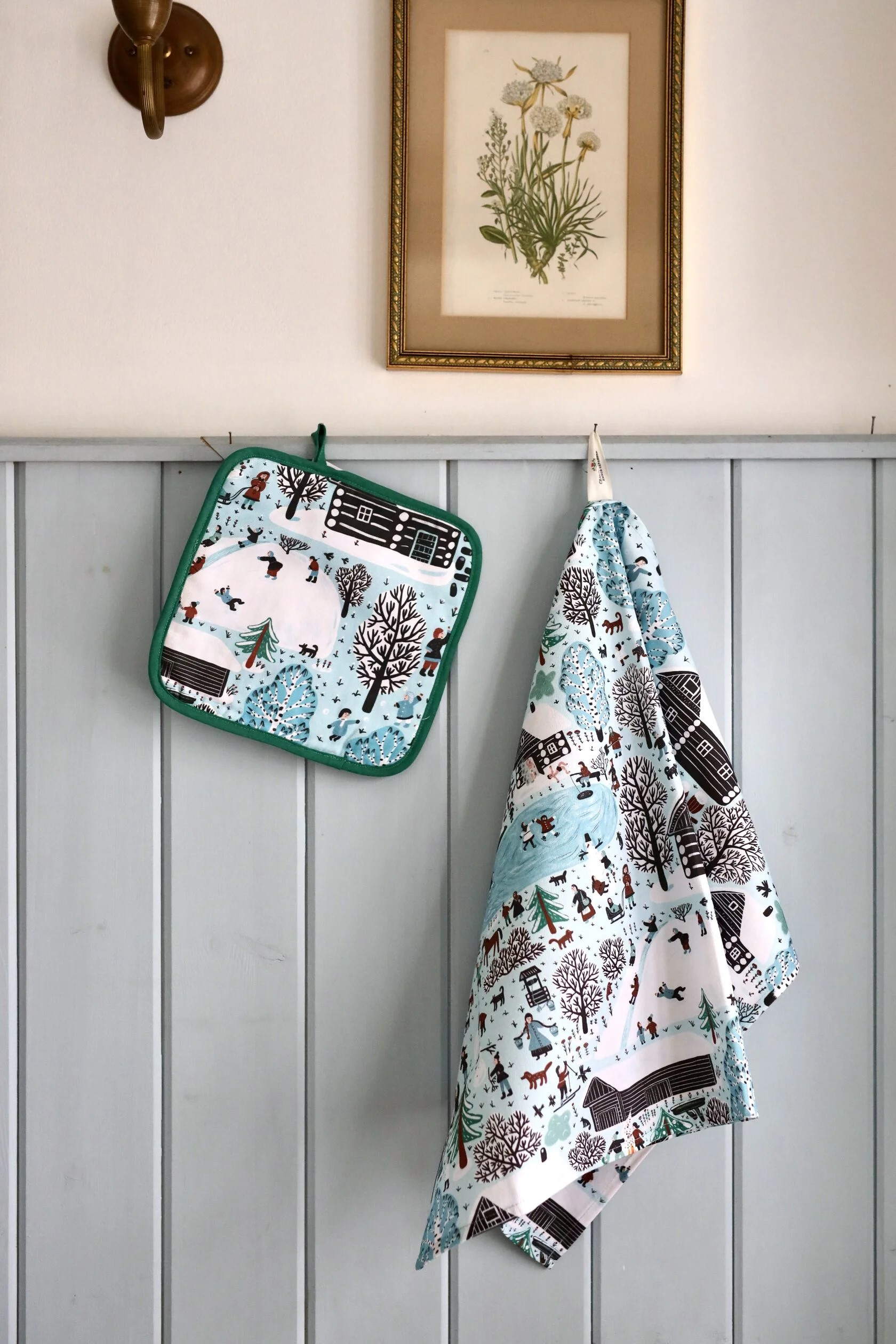 Прихватка квадратная. Серия Деревня. Зима, Соня Уткина #1