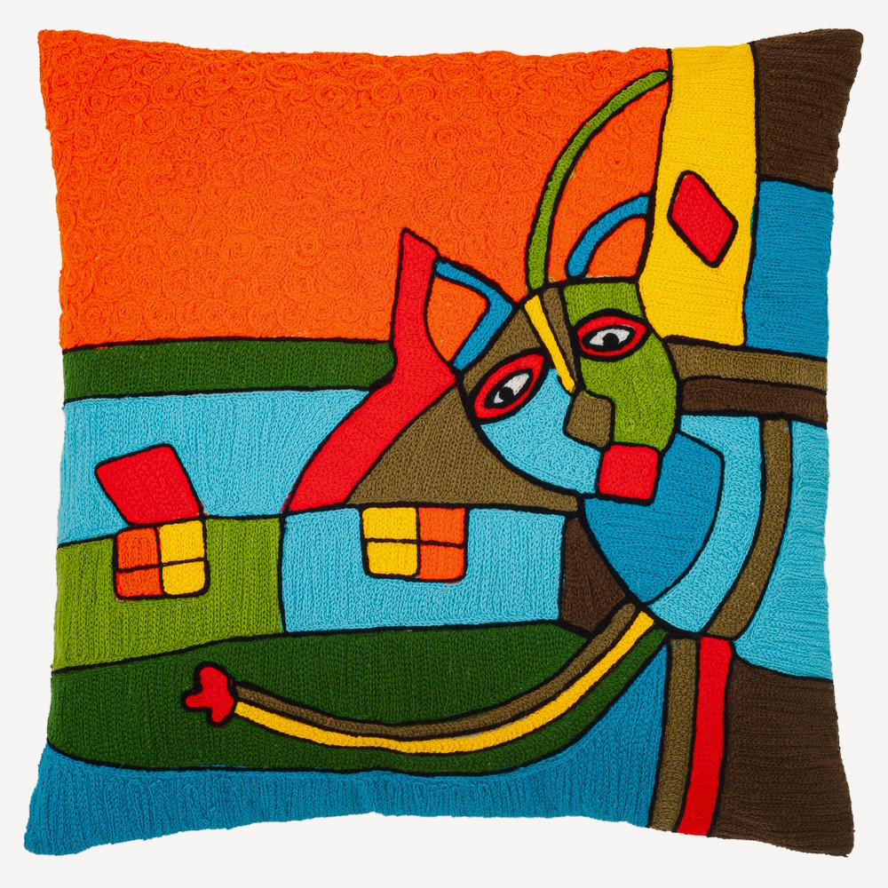 Подушка декоративная с вышивкой #0