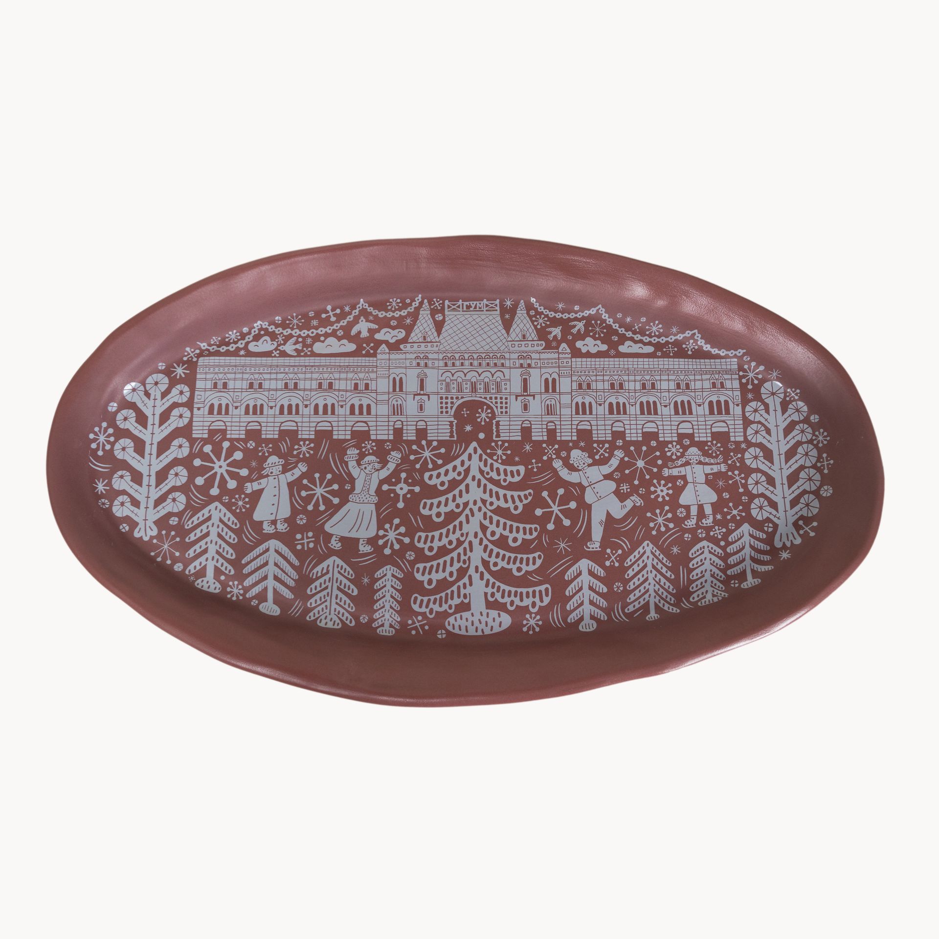 Блюдо овальное грот мидии «Каток» #1