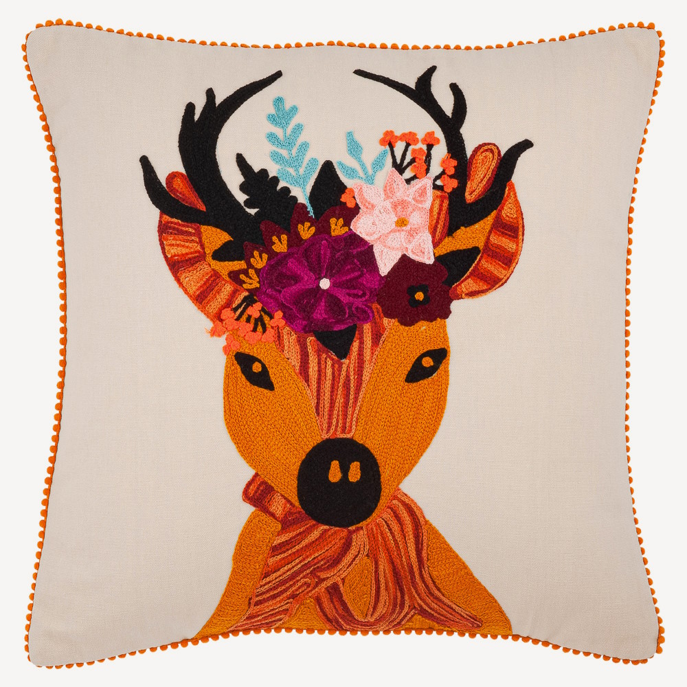 Подушка декоративная с вышивкой #0