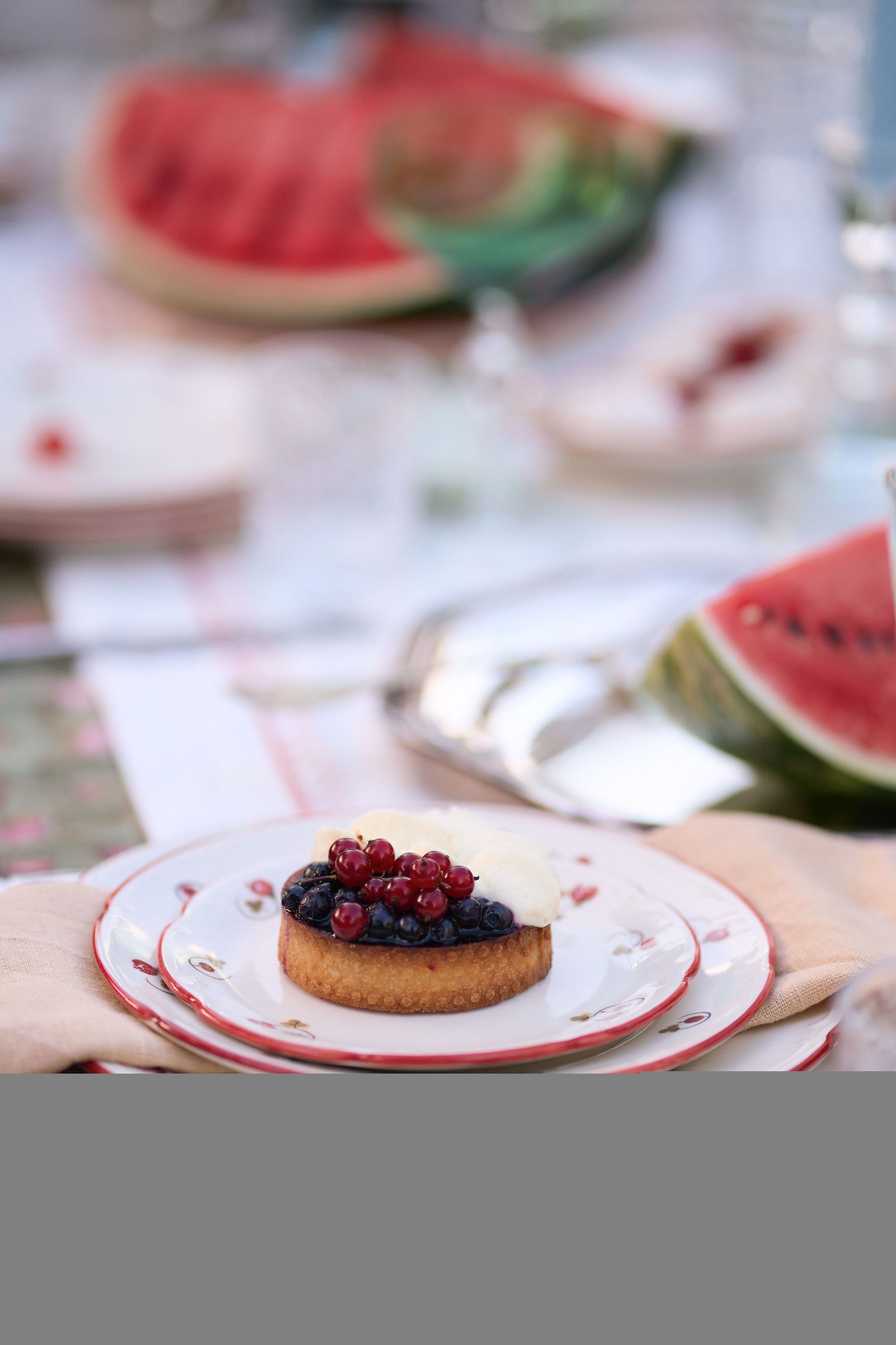 Тарелка плоская с полями "Шиповник" #16