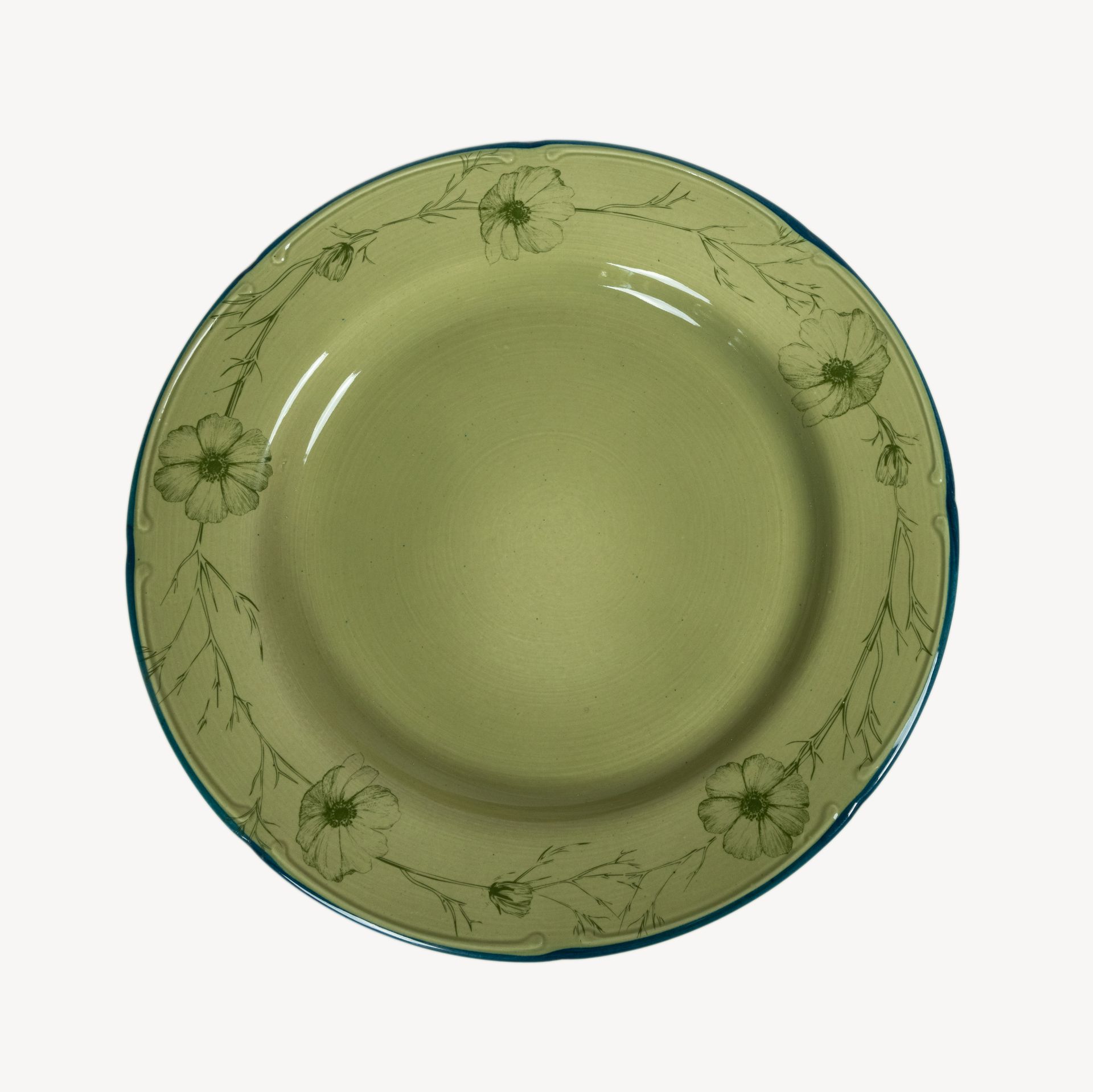 Тарелка плоская с полями &quot;Космея&quot; вечер 20.00 #1