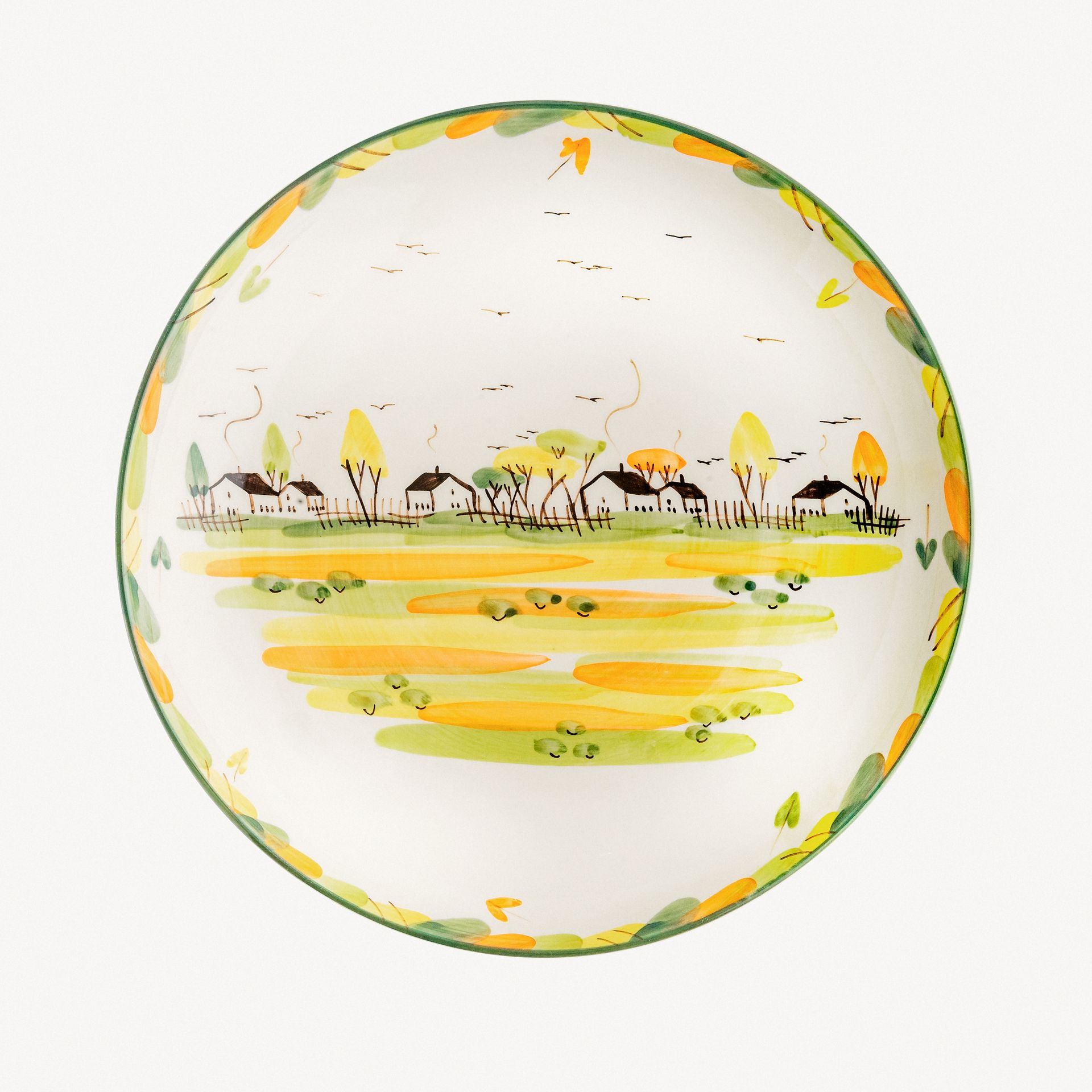 Тарелка без полей "Домики" #1