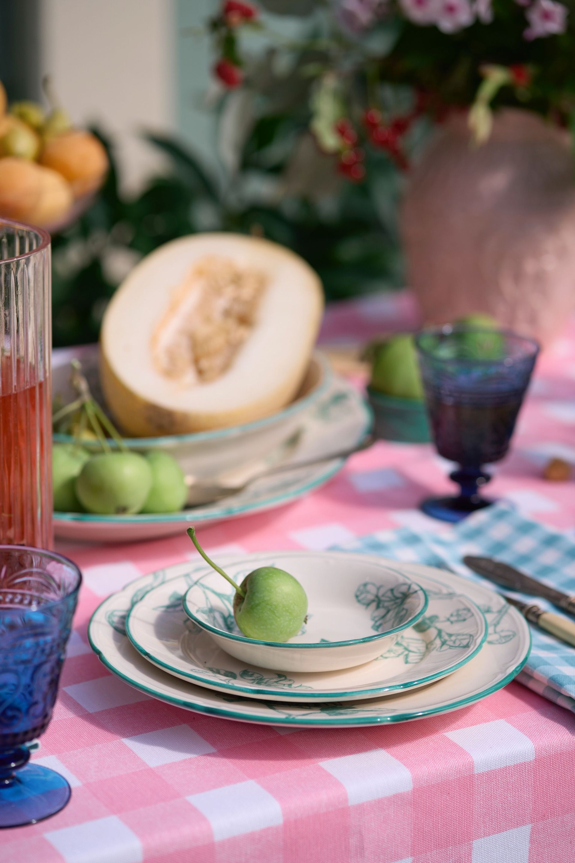 Тарелка плоская с полями "Яблони" #12