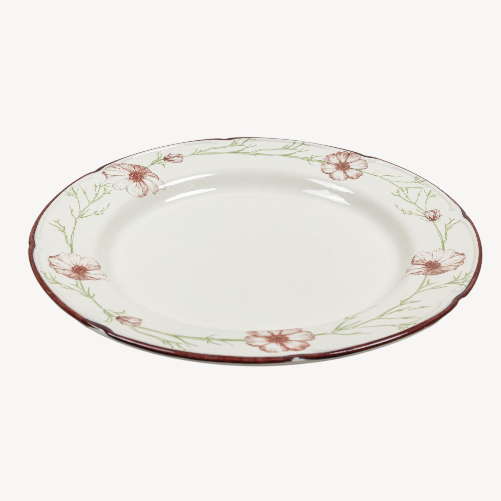 Тарелка плоская с полями "Космея" утро 07.00 #0