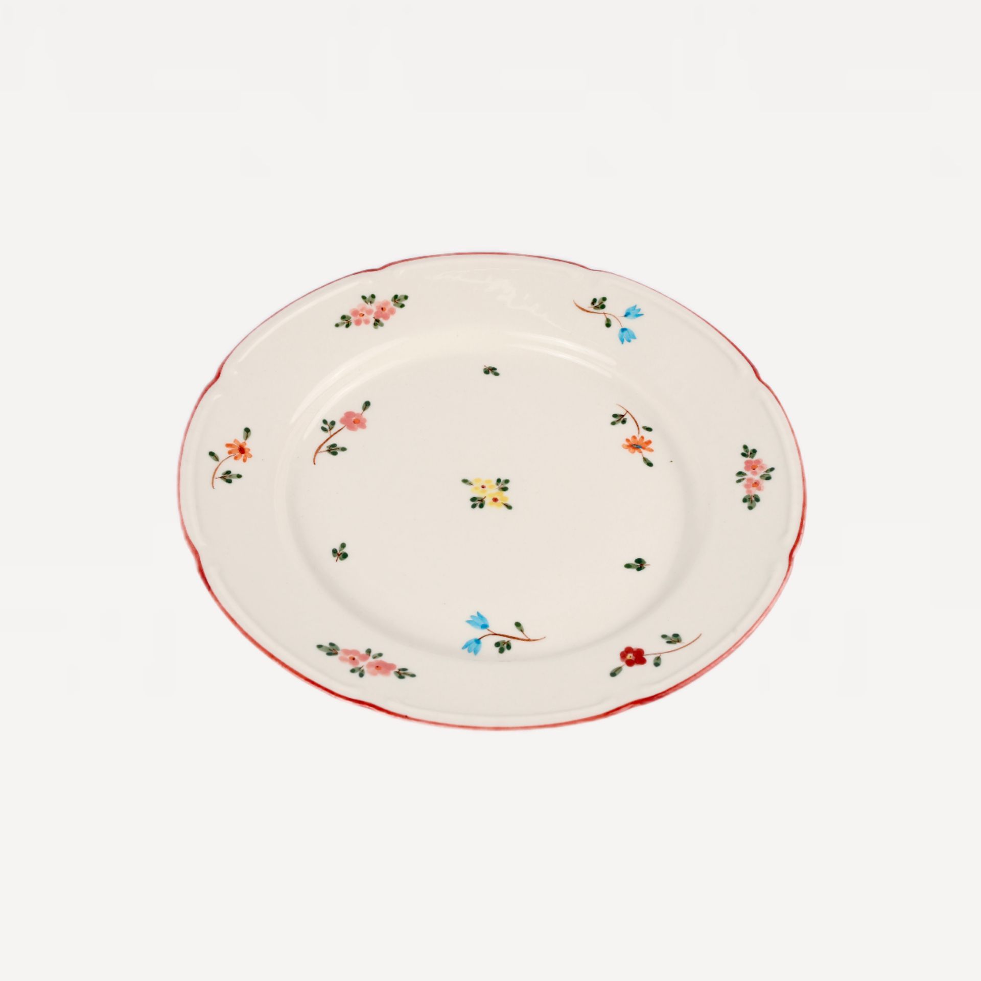 Тарелка плоская с полями "Ситец" #0