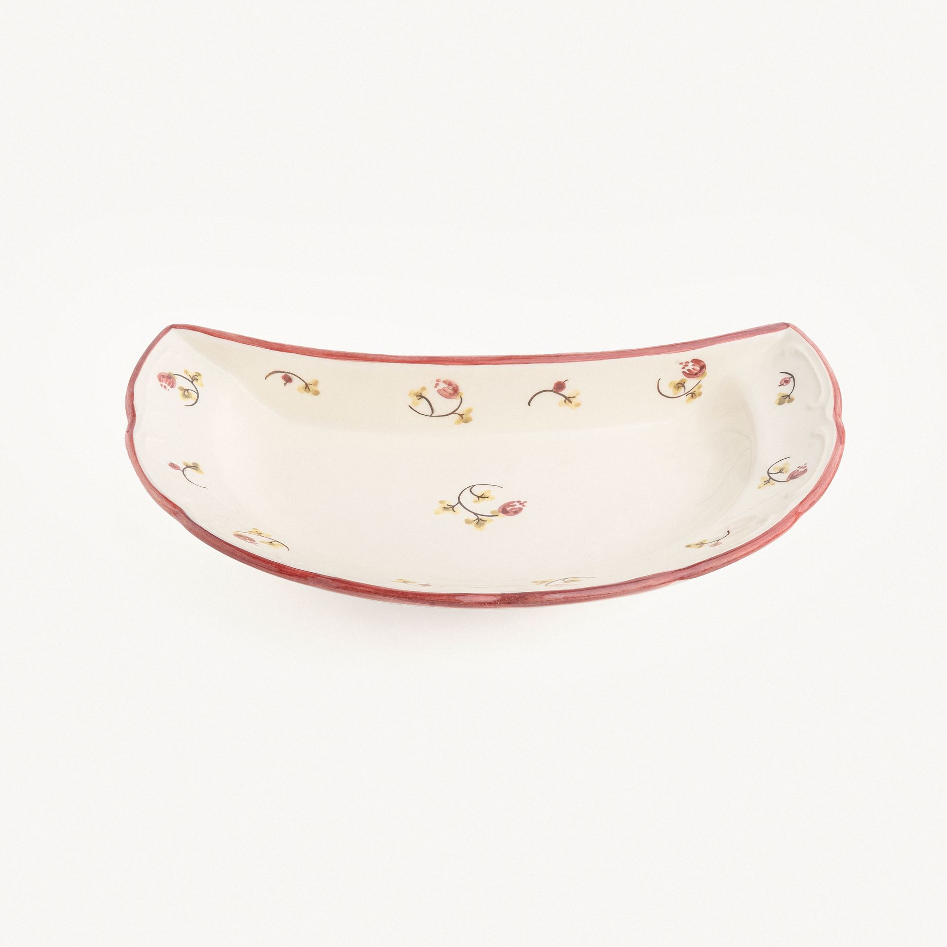 Тарелка полумесяц &quot;Шиповник&quot; #1