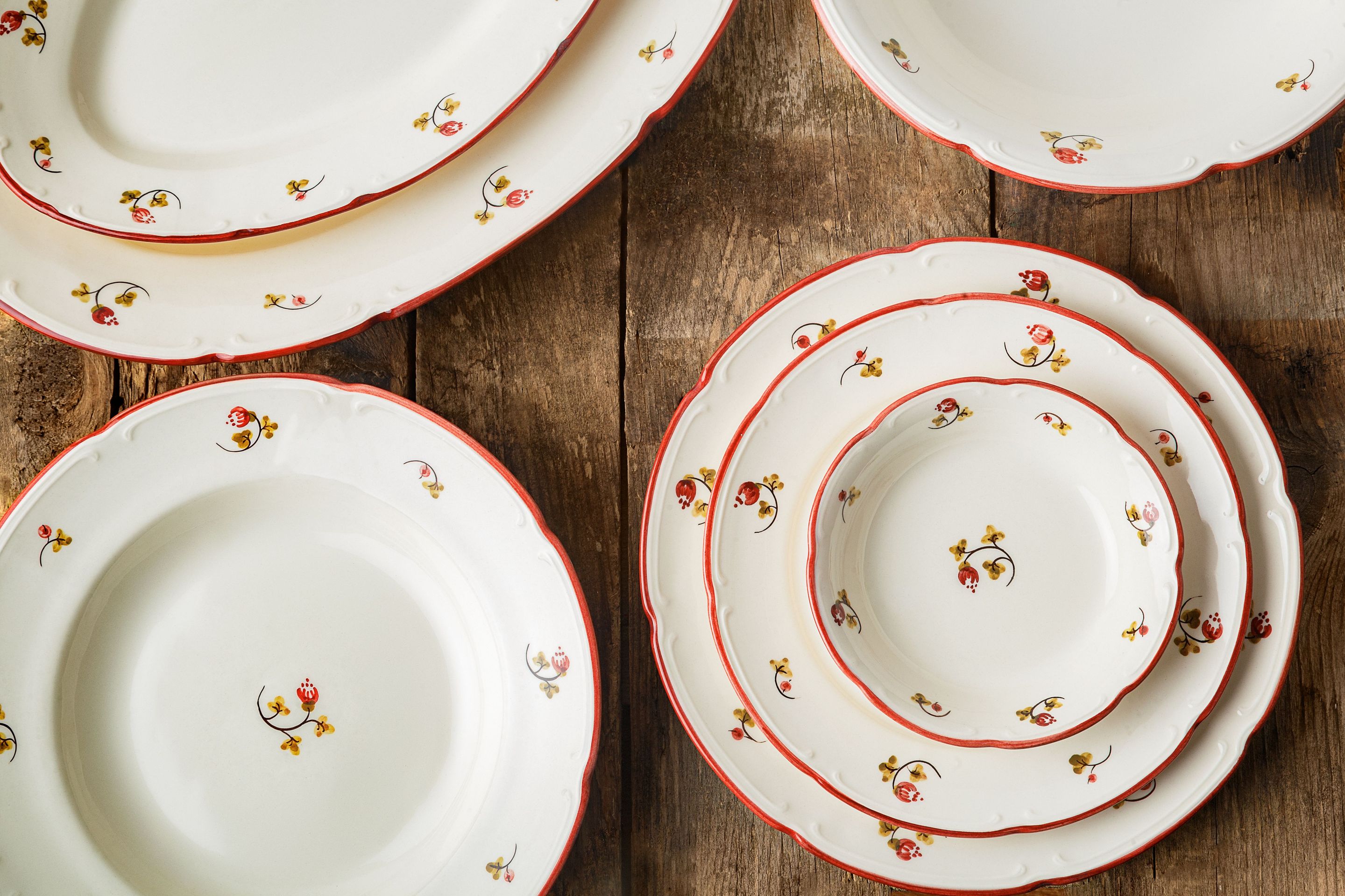 Тарелка плоская с полями "Шиповник" #3