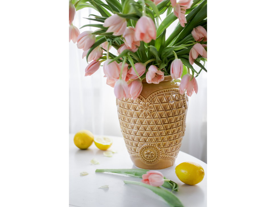 Ваза &quot;Русские ситцы&quot; медовая #6