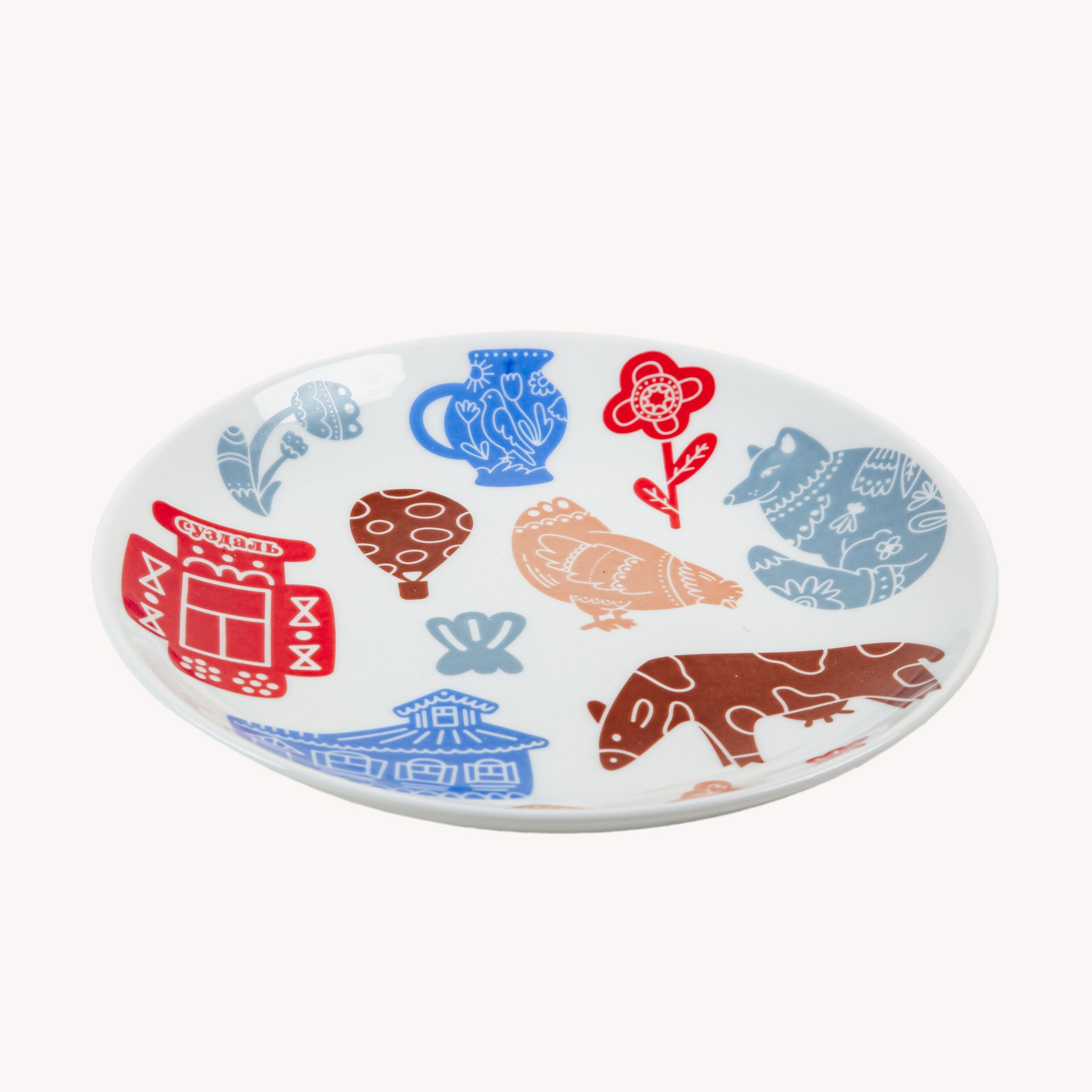 Тарелка сувенирная &quot;Цветной Суздаль&quot; Курочка #1